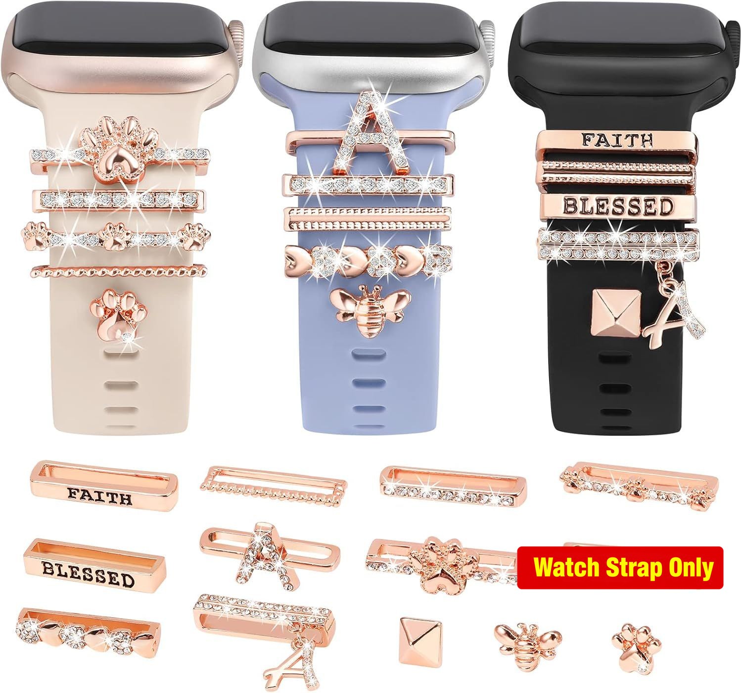 13 Pack Metal Loops Strap Compatible with Apple Watch Series 10 9 8