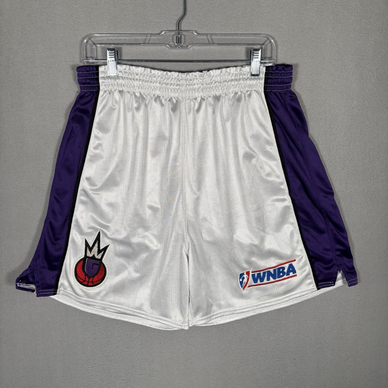 Vintage Lady Champion Sacramento Monarchs Player Shorts Size 18 White WNBA USA