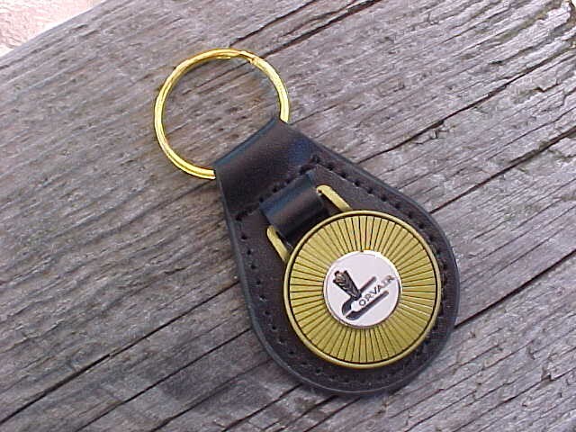 CHEVROLET CORVAIR ANTIQUE GOLD LEATHER KEY FOB NOS Hi-QUALITY CLASSY KEY HOLDER CHEVROLET CORVAIR ANTIQUE GOLD LEATHER KEY FOB NOS Hi-QUALITY CLASSY KEY HOLDER