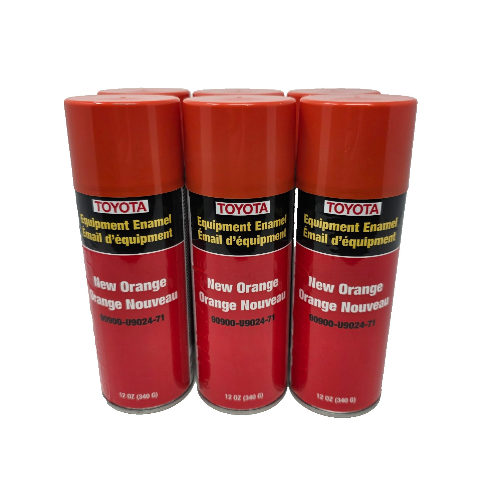 Case of 6 Toyota Equipment Enamel New Orange Spray Paint 12 Oz for Forklift Case of 6 Toyota Equipment Enamel New Orange Spray Paint 12 Oz for Forklift