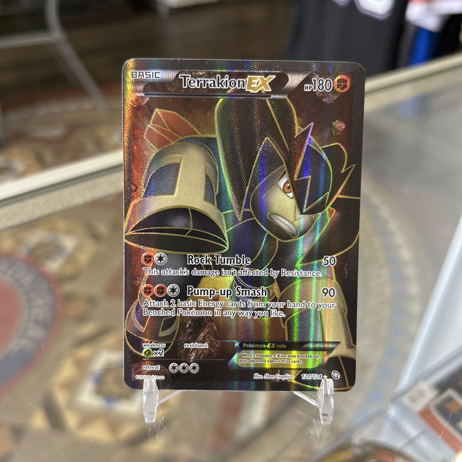 Pokemon Card: Terrakion EX (121 Full Art), 121/124, Dragons Exalted (2012) - LP Pokemon Card: Terrakion EX (121 Full Art), 121/124, Dragons Exalted (2012) - LP