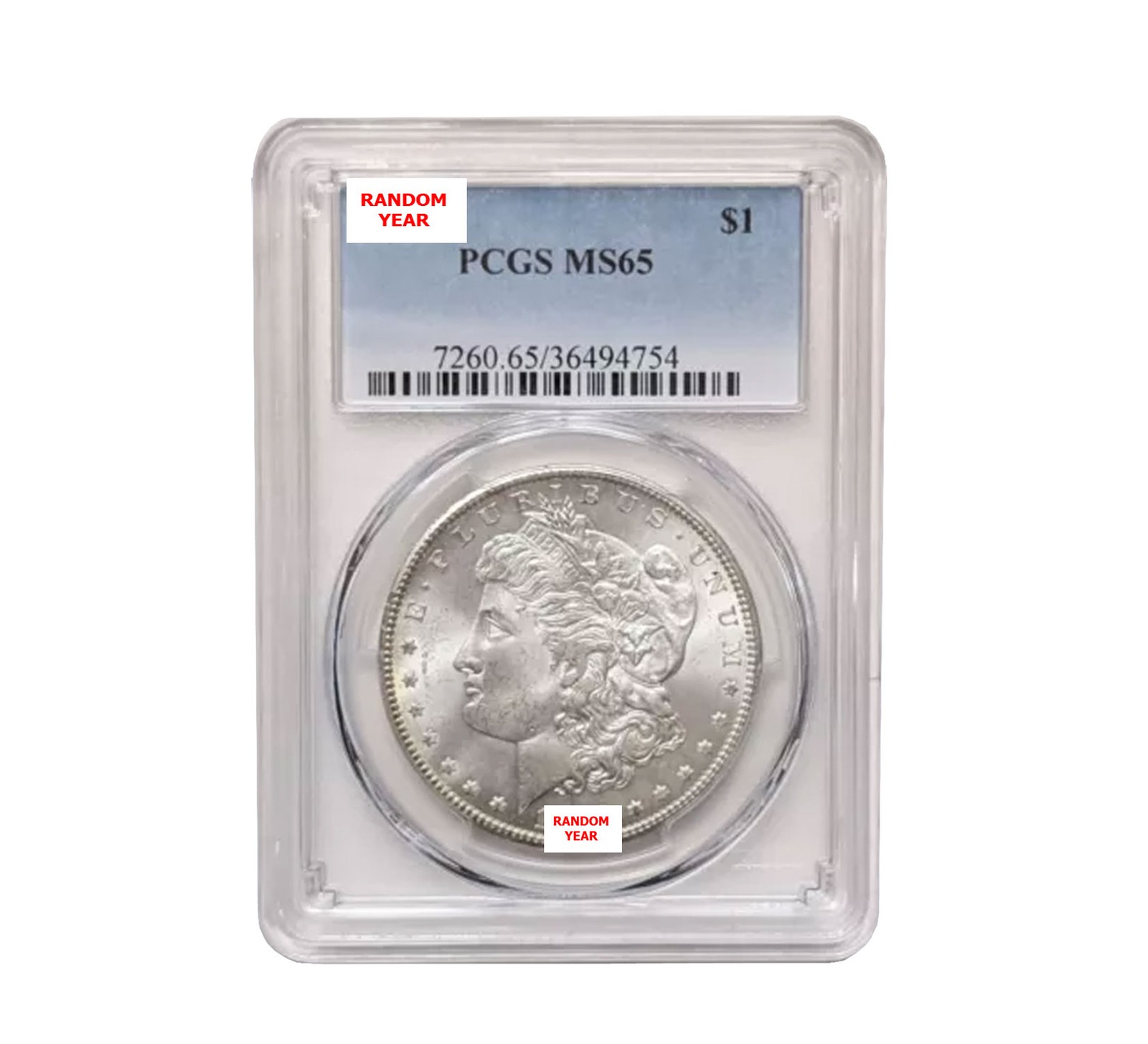 1878-1904 Morgan Dollar PCGS Graded MS65 Random Date 1878-1904 Morgan Dollar PCGS Graded MS65 Random Date