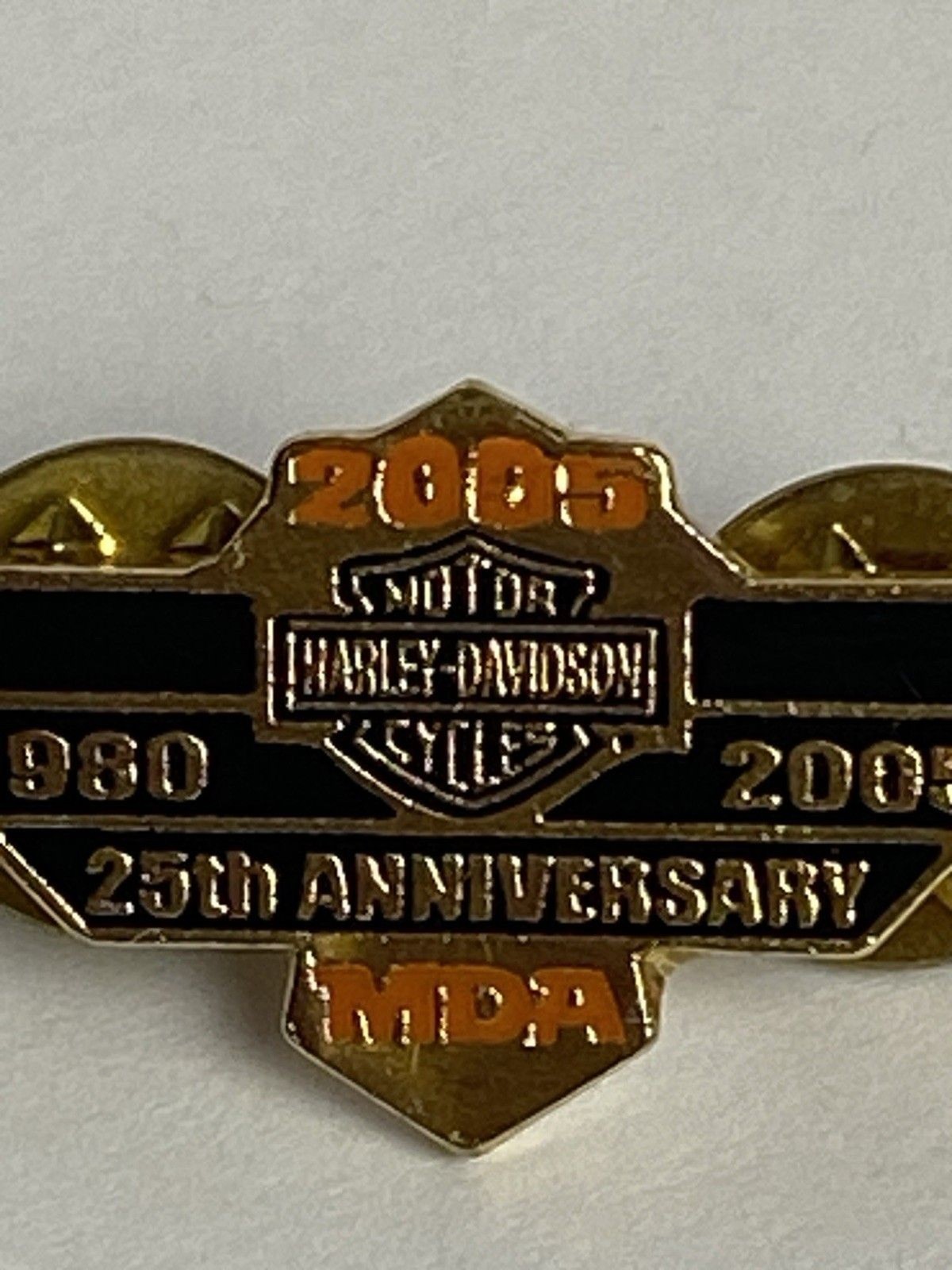 Vintage 1980-2005 Harley Davidson Motorcycles MDA 25th Anniversary Pin