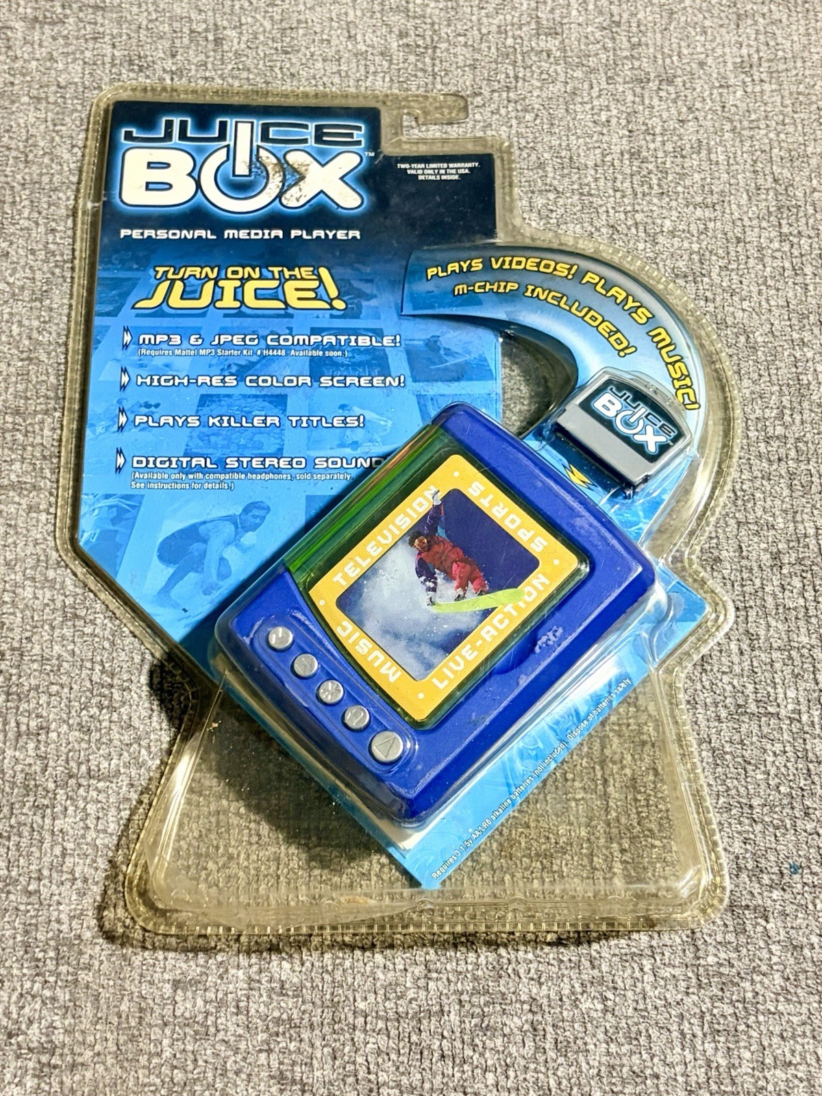 Vintage Mattel Juice Box Personal Media Player New Sealed Package