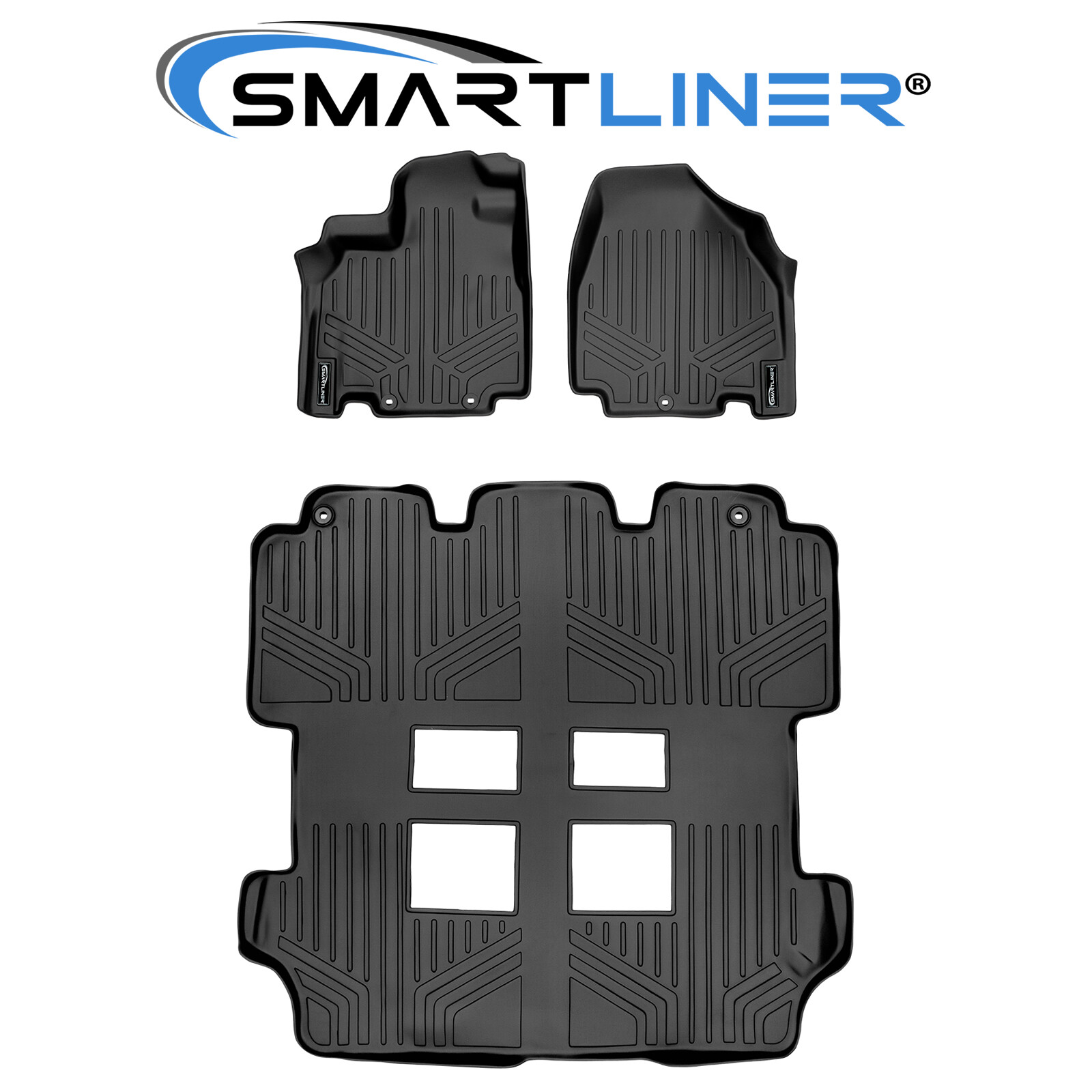 SMARTLINER Custom Fit Floor Mats 3 Row Liner Set OEM TPE 2011-2017 Honda Odyssey