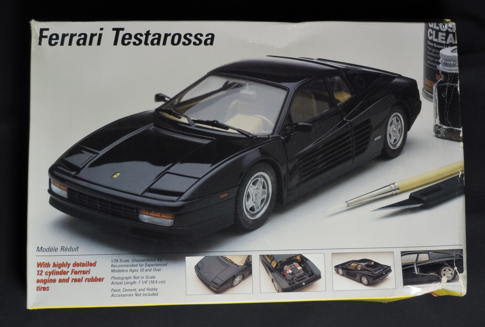Testors Italeri 1/24 Ferrari Testarossa no.204 Open Box Parts Sealed 