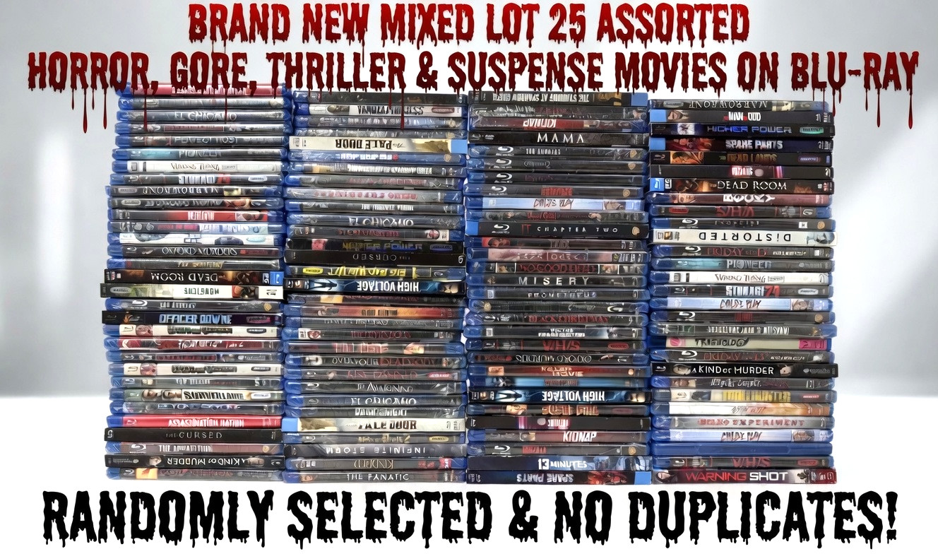 Mixed Lot of (25) Brand New Horror / Gore / Thriller Blu-ray Movies - Franchise