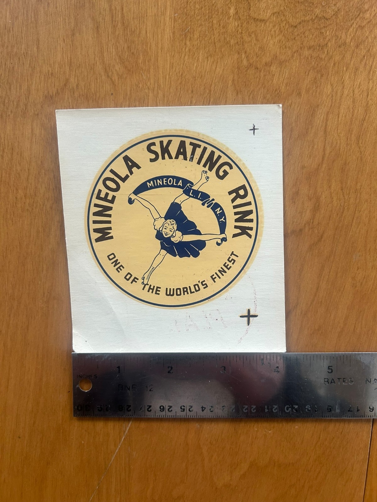Vintage Mineola Skating Rink Sticker - Mineola Long Island, New York Vintage Mineola Skating Rink Sticker - Mineola Long Island, New York