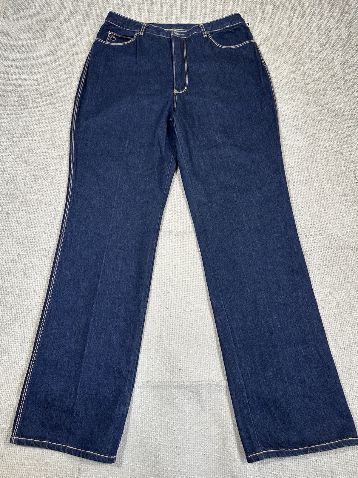 Vtg Gloria Vanderbilt Murjani Jeans Womens 36 35x34.5 Blue Cotton Hong Kong 80s