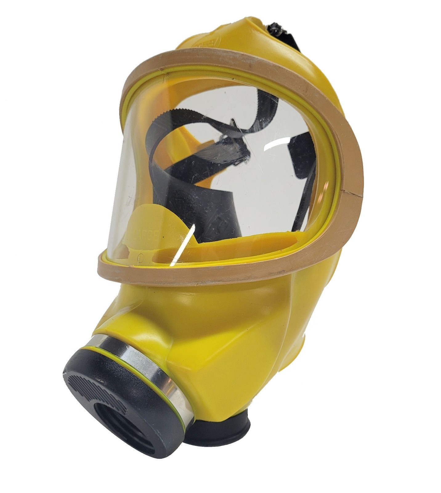 MSA 7-203-3 Ultravue Full Face Single Port Respirator Gas Mask [Yellow] ~ Large