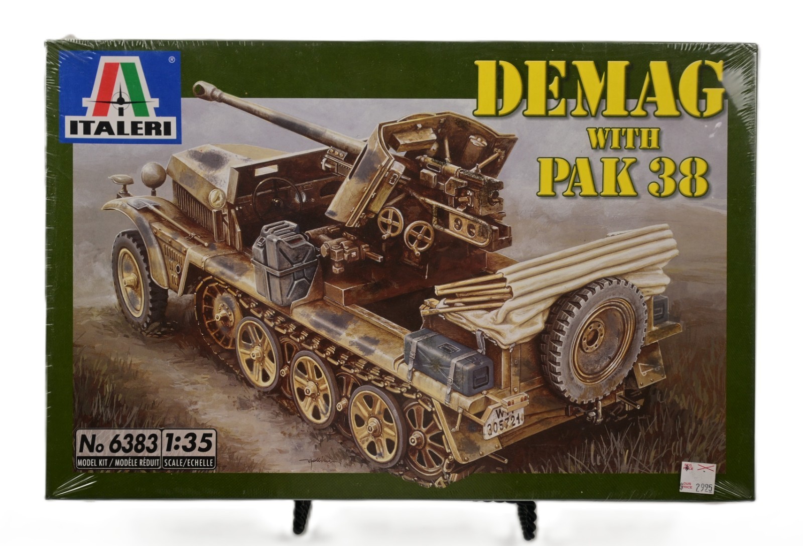 VTG  2003 Italeri 1/35 Demag with Pak 38 German Half-Track Model Kit 6383 Sealed