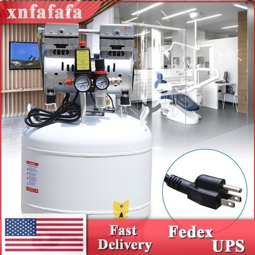 40L Oil Free Oilless Dental Medical Air Compressor 165L/min 115 PSI, 750W 40L