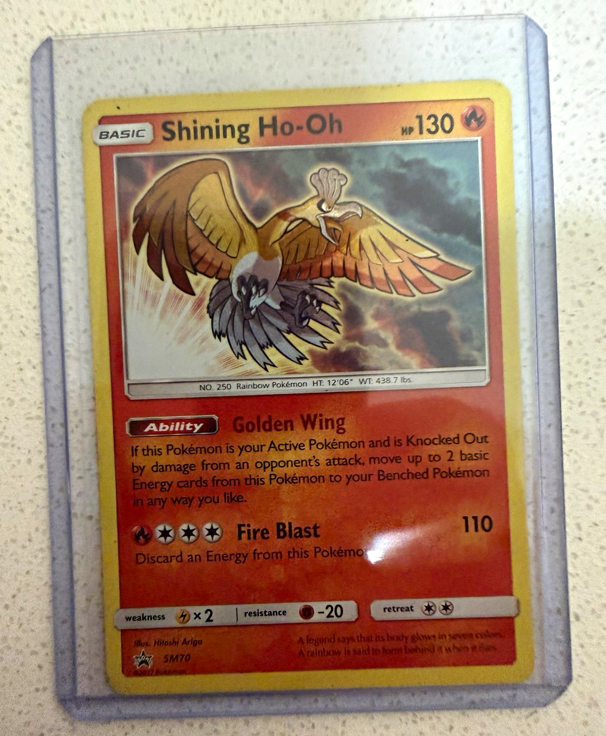 Pokémon TCG Shining Ho-Oh SM70 Shining Legends Promo Holo English 130 HP