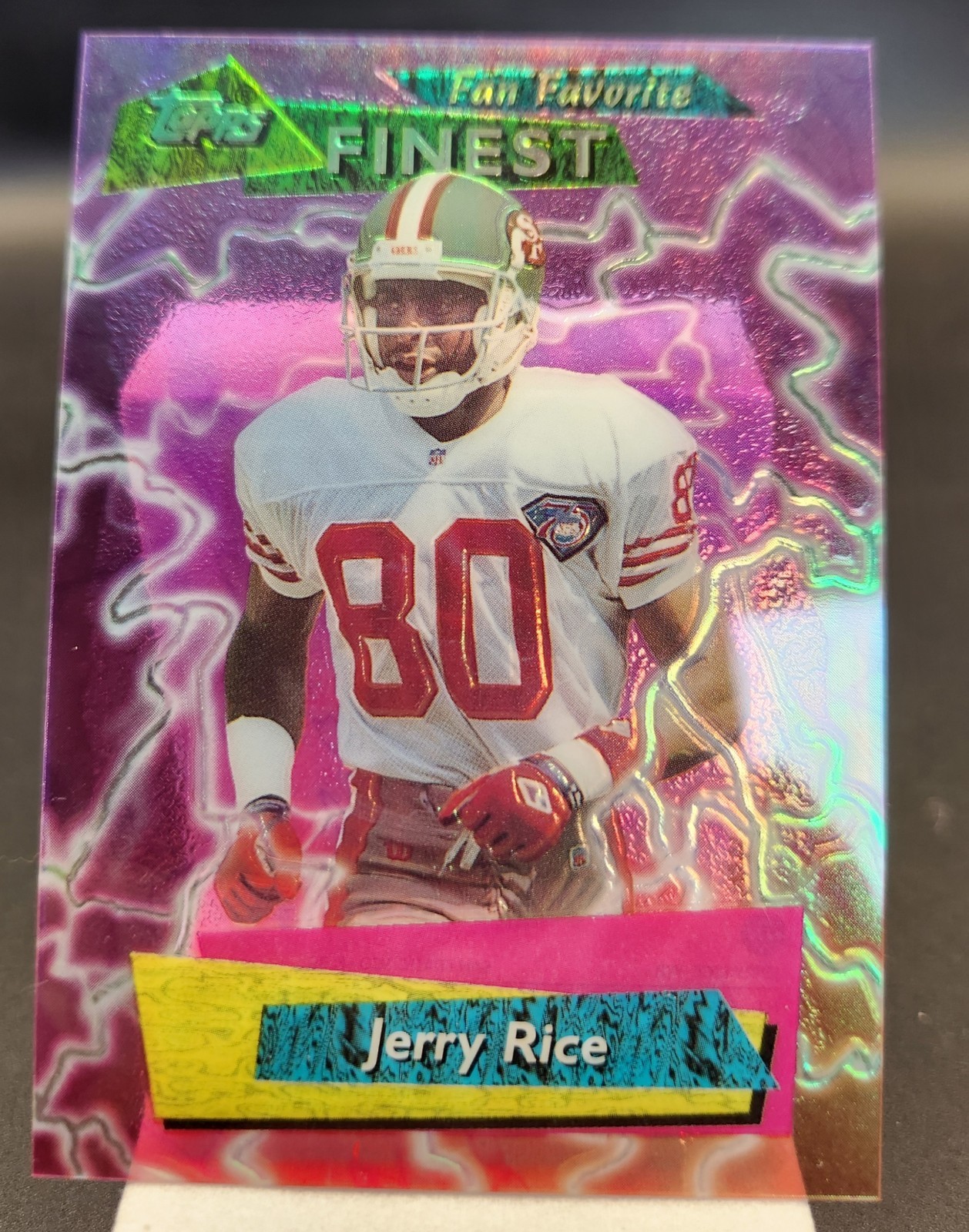 1995 TOPPS FINEST JERRY RICE FAN FAVORITES #FF14 ACETATE 49ERS 1995 TOPPS FINEST JERRY RICE FAN FAVORITES #FF14 ACETATE 49ERS
