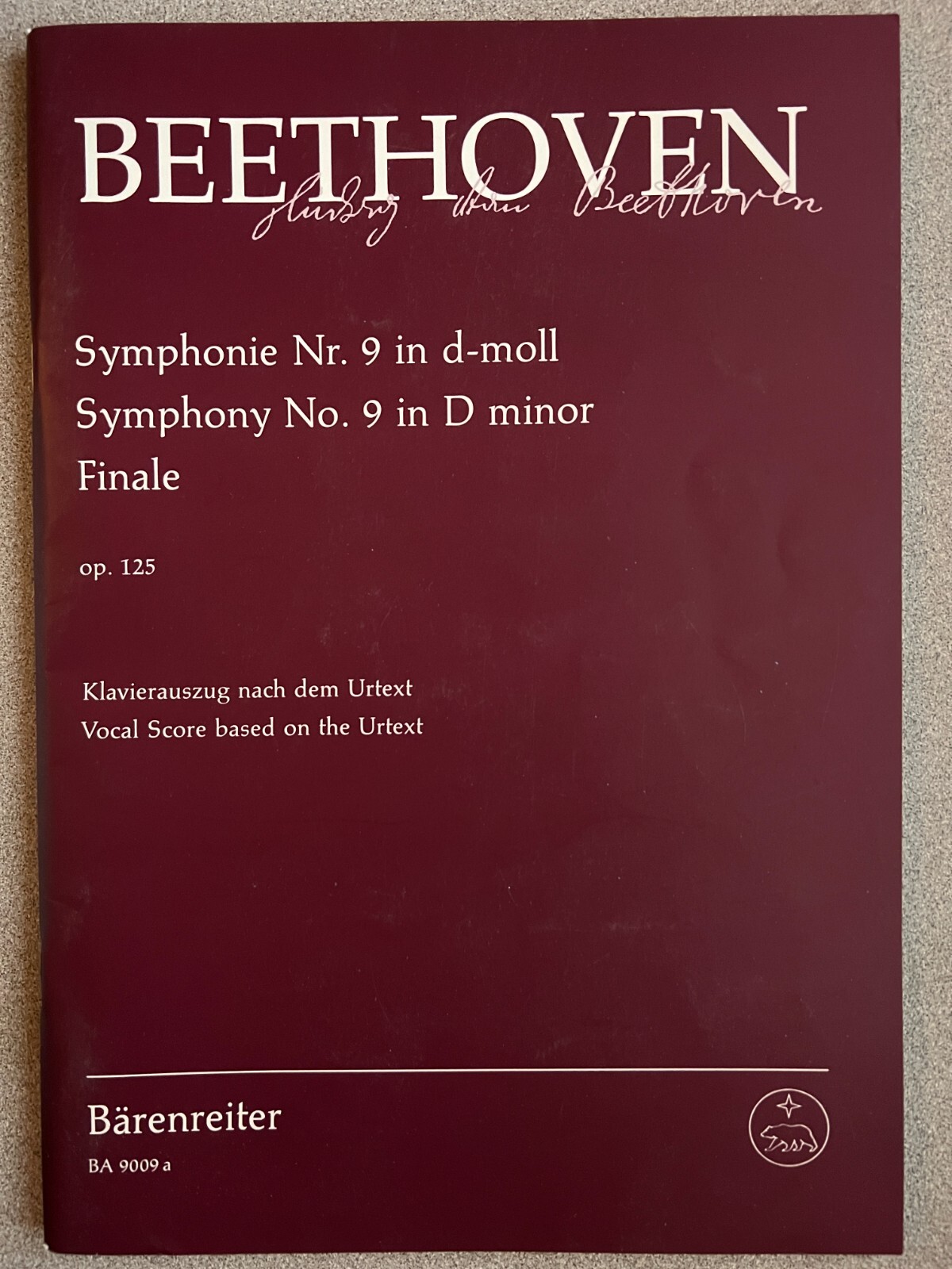 Symphony No.9 in D minor Op.125. Fi..., Ludwig van Beet -GOOD CONDITION