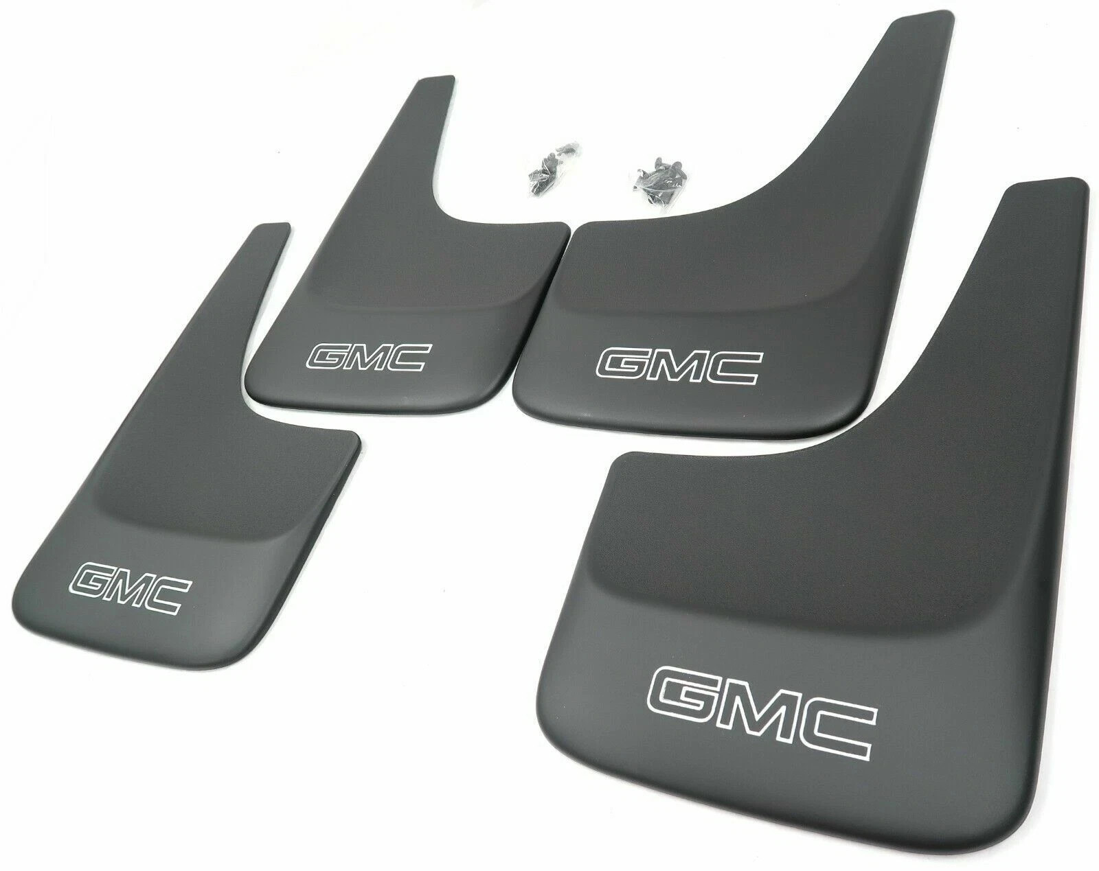 2014-2019 GMC Sierra Front & Rear Splash Guards Flat w/ GMC Logo Black OEM GM