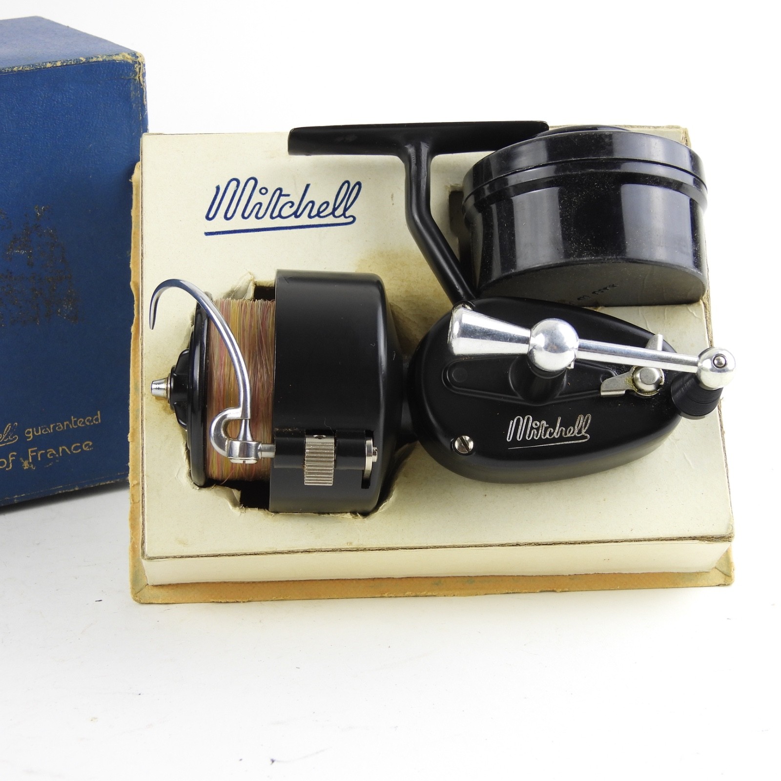 Vintage Mitchell Half-Bail Fishing Reel. Made in France. W/ Box. Vintage Mitchell Half-Bail Fishing Reel. Made in France. W/ Box.
