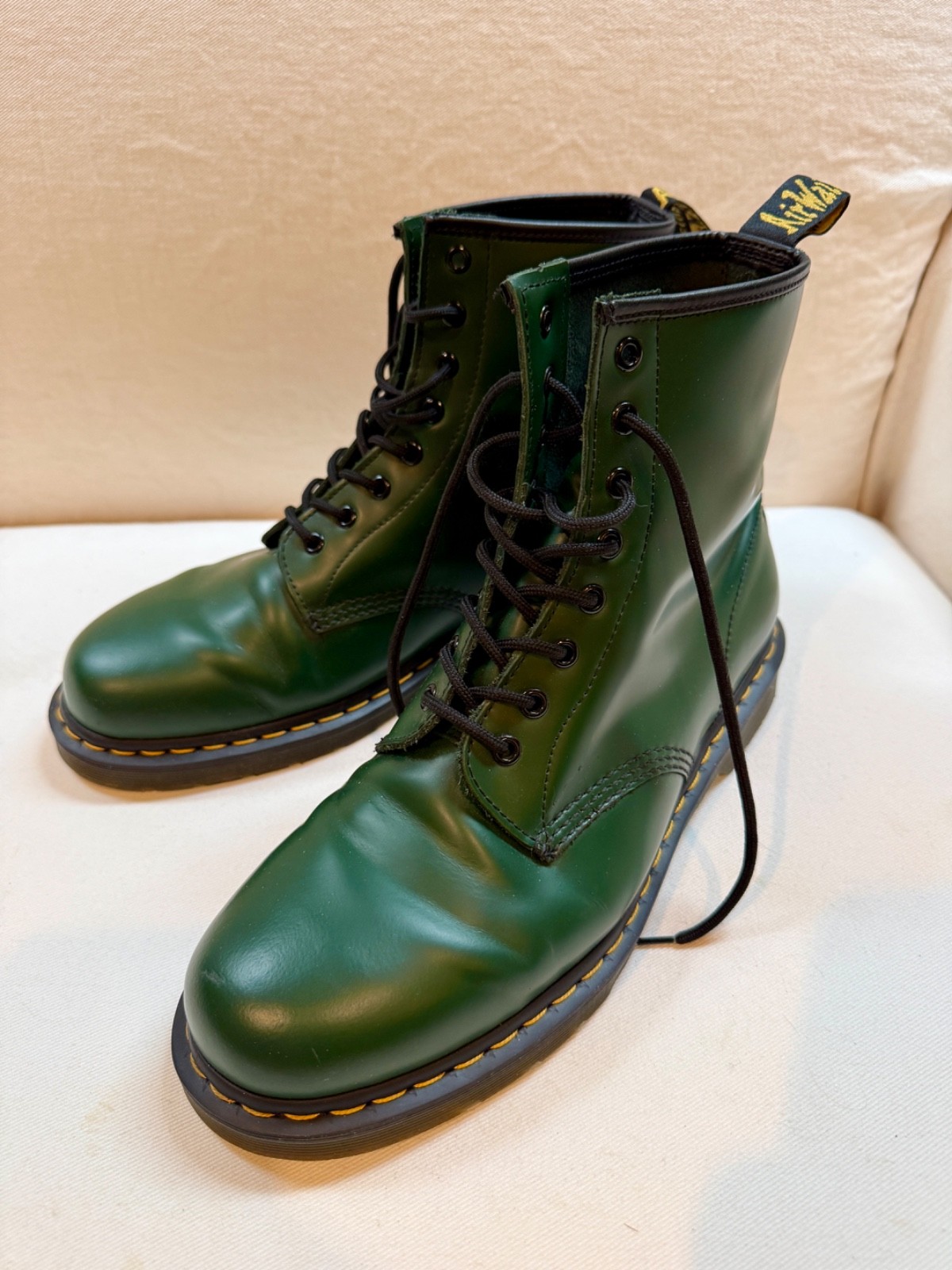 Dr. Martens Air Wair 1460 GREEN Leather Boots Mens Size 11