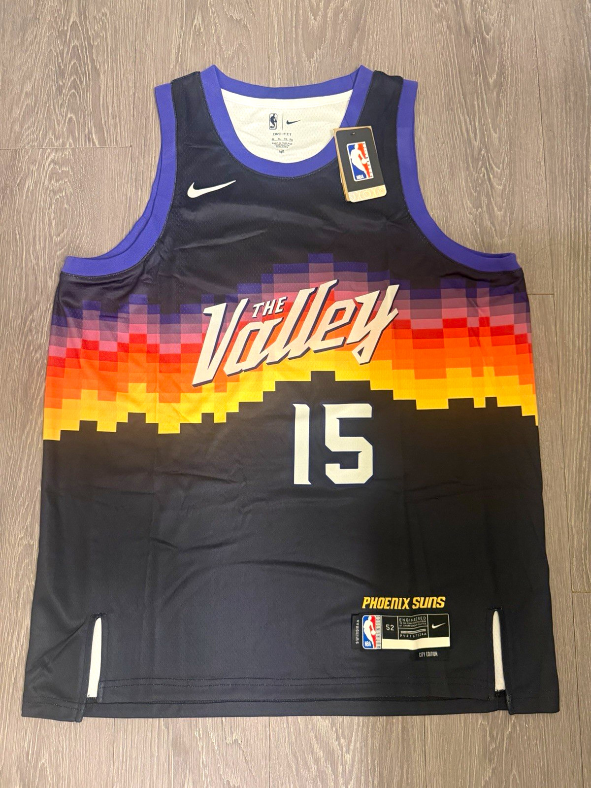 Devin Booker The Valley City Edition Phoenix Suns Jersey #15 XL New With Tags