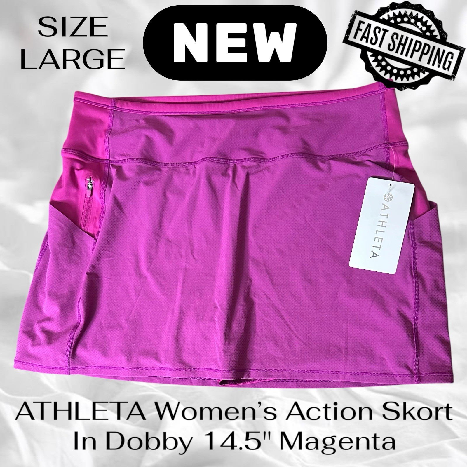 NWT ATHLETA Action Skort In Dobby 14.5\