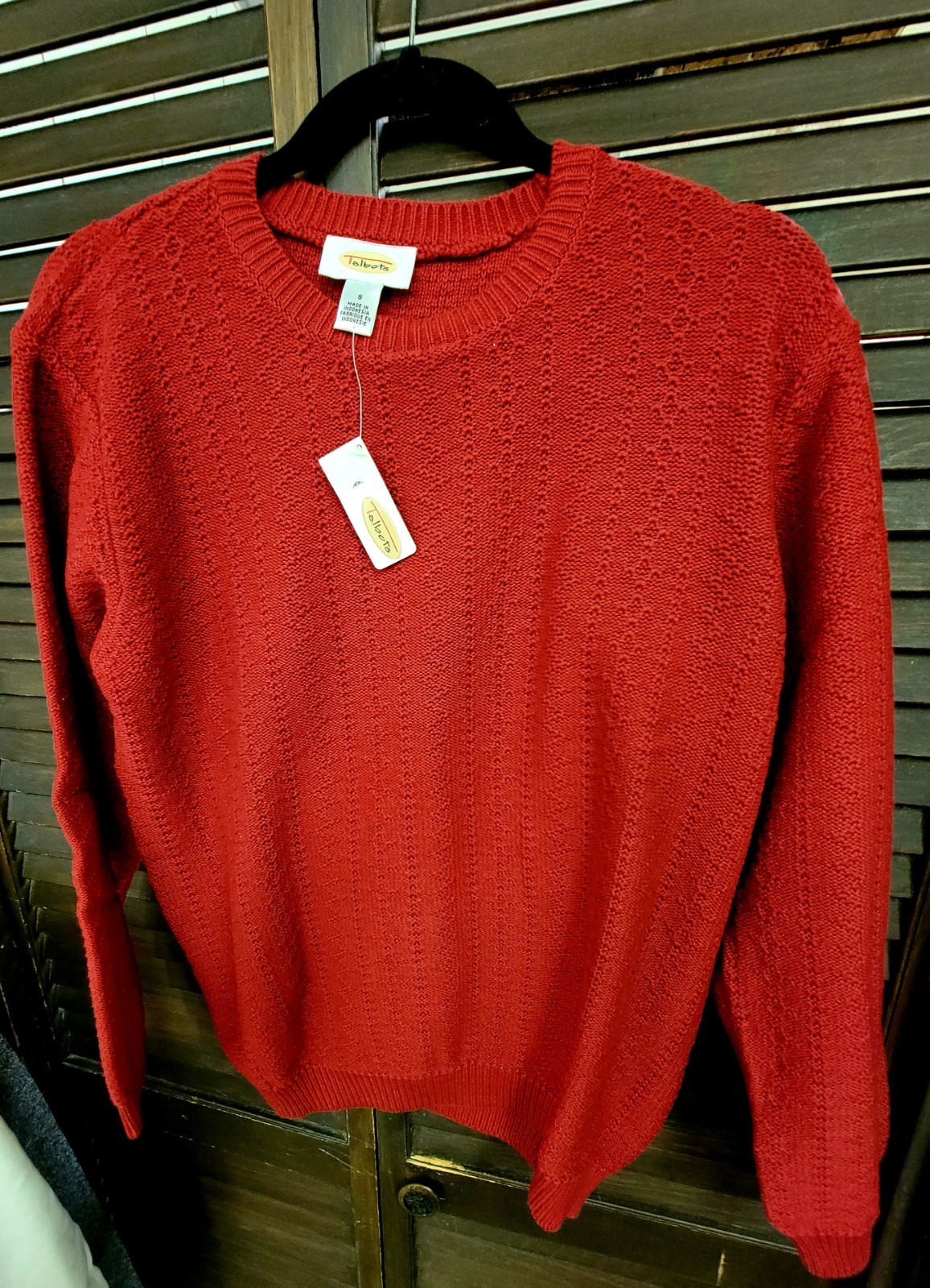 Talbots Women\'s 💯% Cotton Knit Sweater Small Crew Neck Long Sleeve New 
