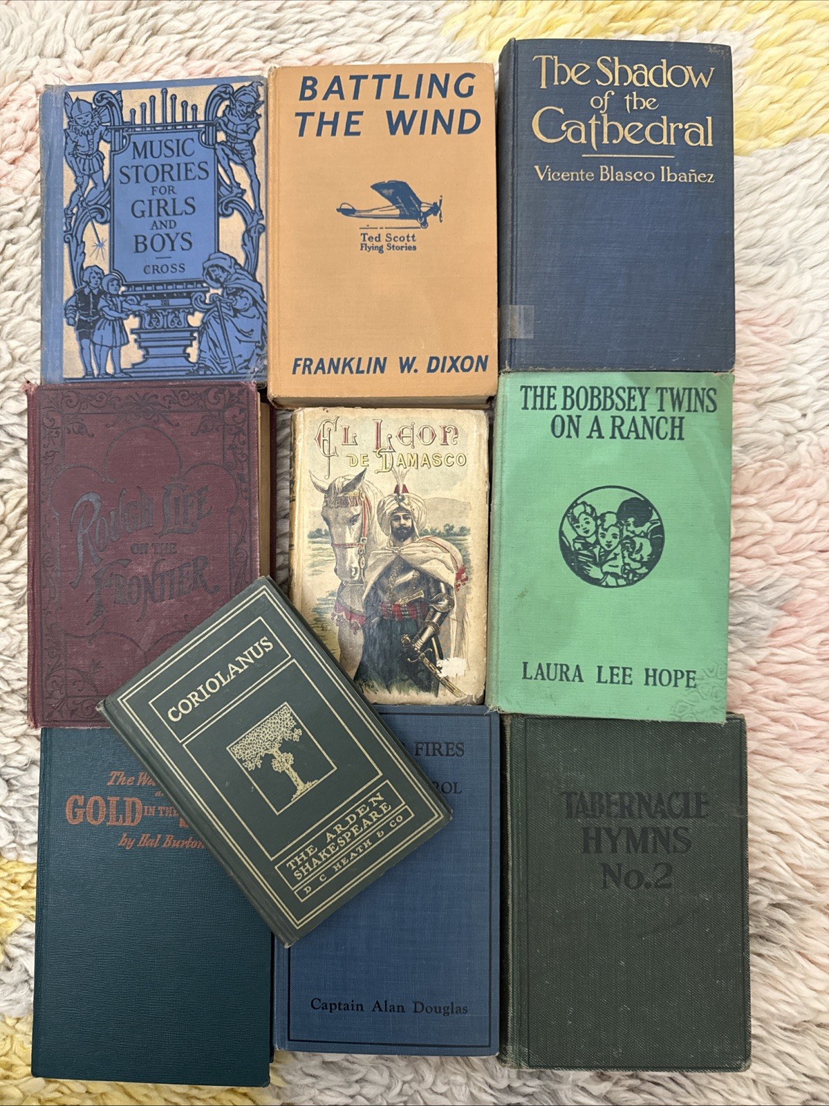10 Lot Antique Vintage Old Beautiful Distressed Staging Books Library Decor