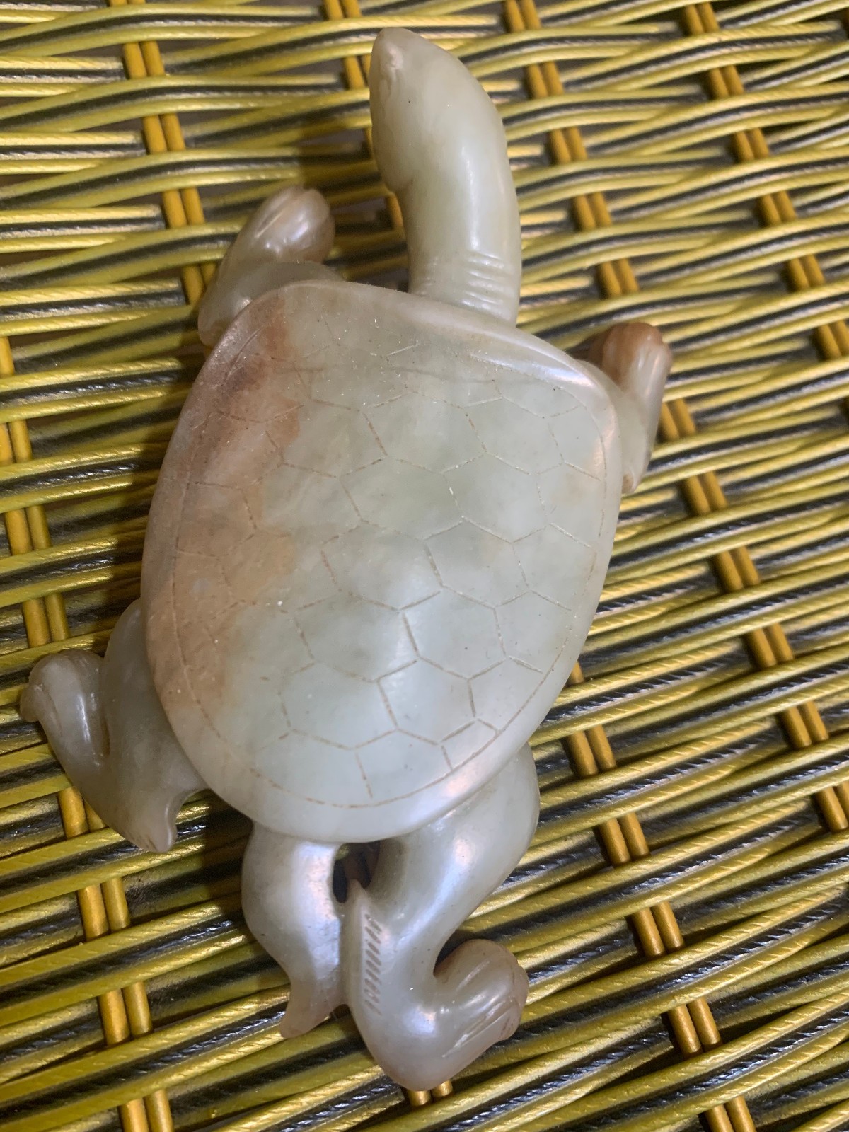 Unique Chinese Old HeTian Jade Hand Carved *Turtle* Statue