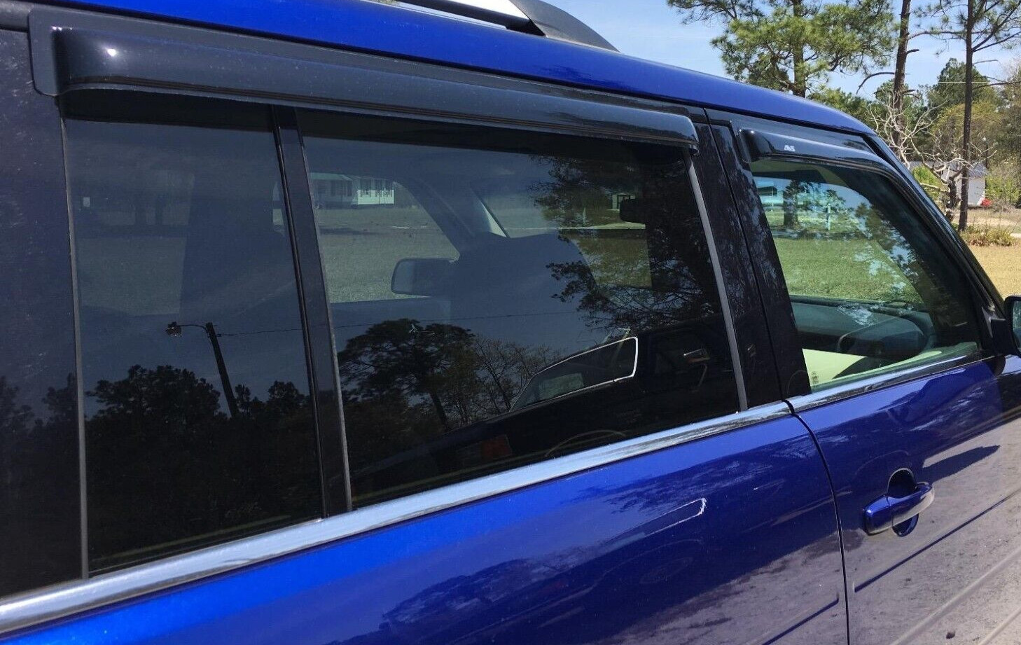 AVS 3M Tape-On Smoke Rain Guards Vent Visors Shade for 2009-2019 Ford Flex