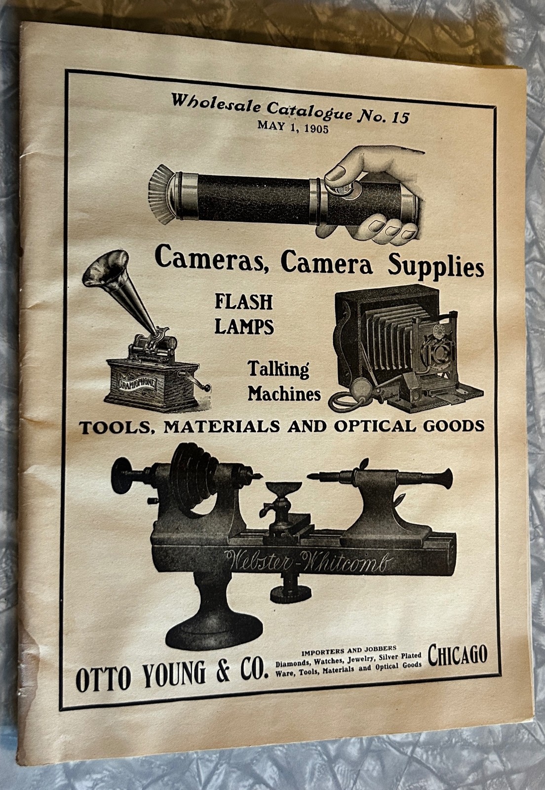 1905 OTTO YOUNG CHICAGO CATALOG CAMERA PHOTOGRAPHY WATCHMAKER LATHES TOOLS MORE