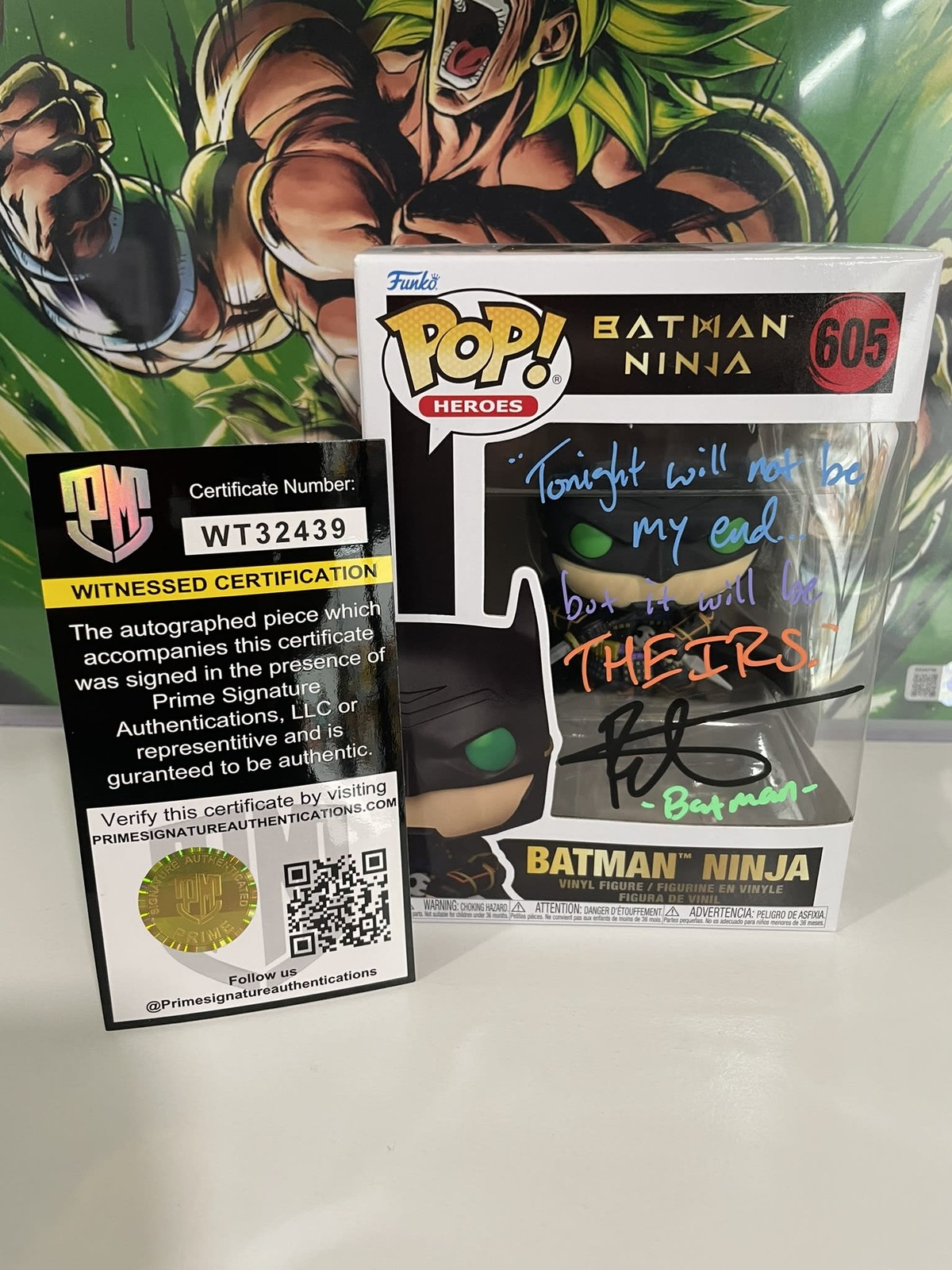 Funko Pop Batman Ninja #605 Signed Roger Craig Smith PSA Inscribed