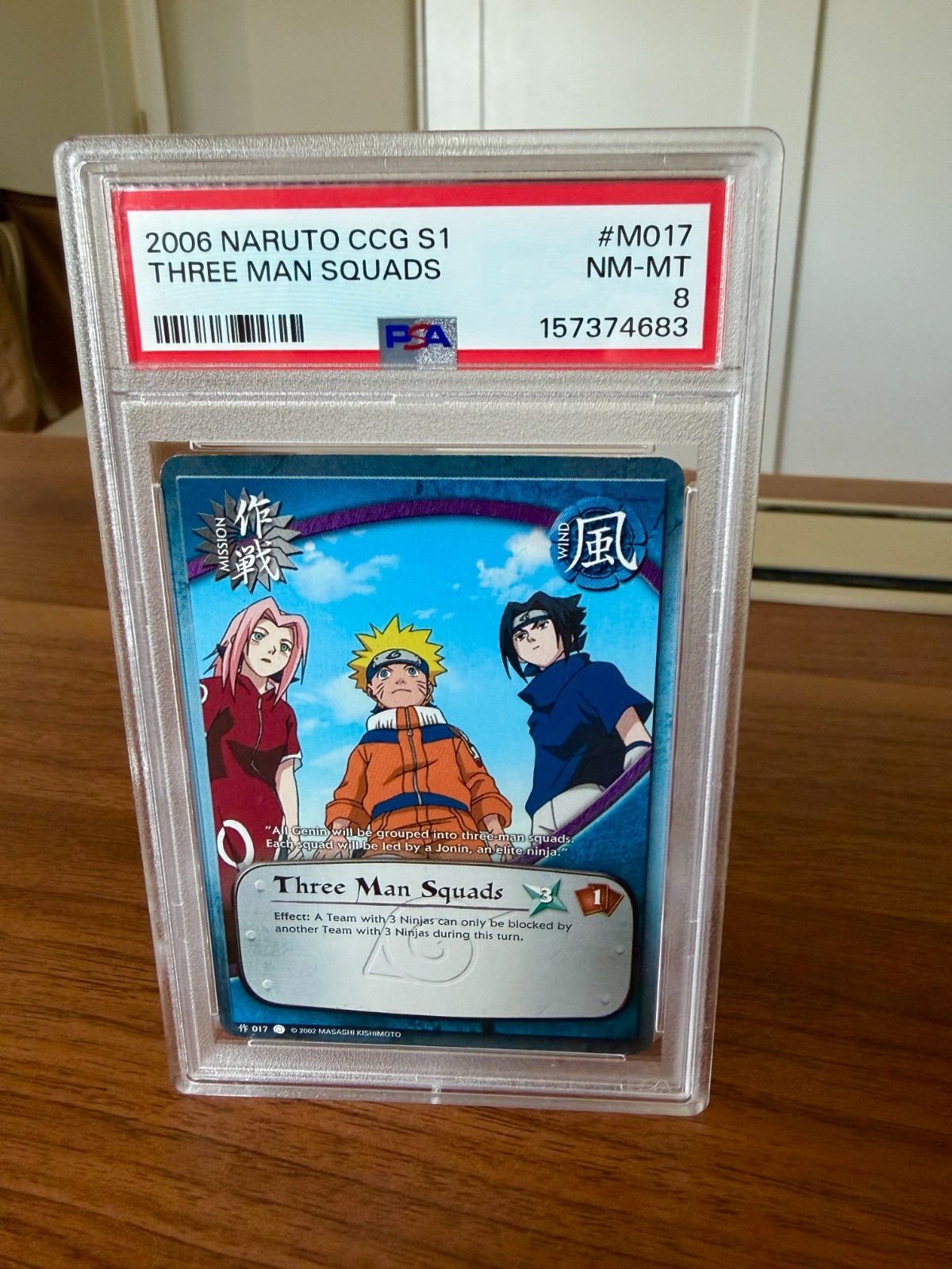 2006 Naruto Three Man Squads PSA 8 Naruto Uzumaki Sasuke Uchiha Sakura Haruno 2006 Naruto Three Man Squads PSA 8 Naruto Uzumaki Sasuke Uchiha Sakura Haruno