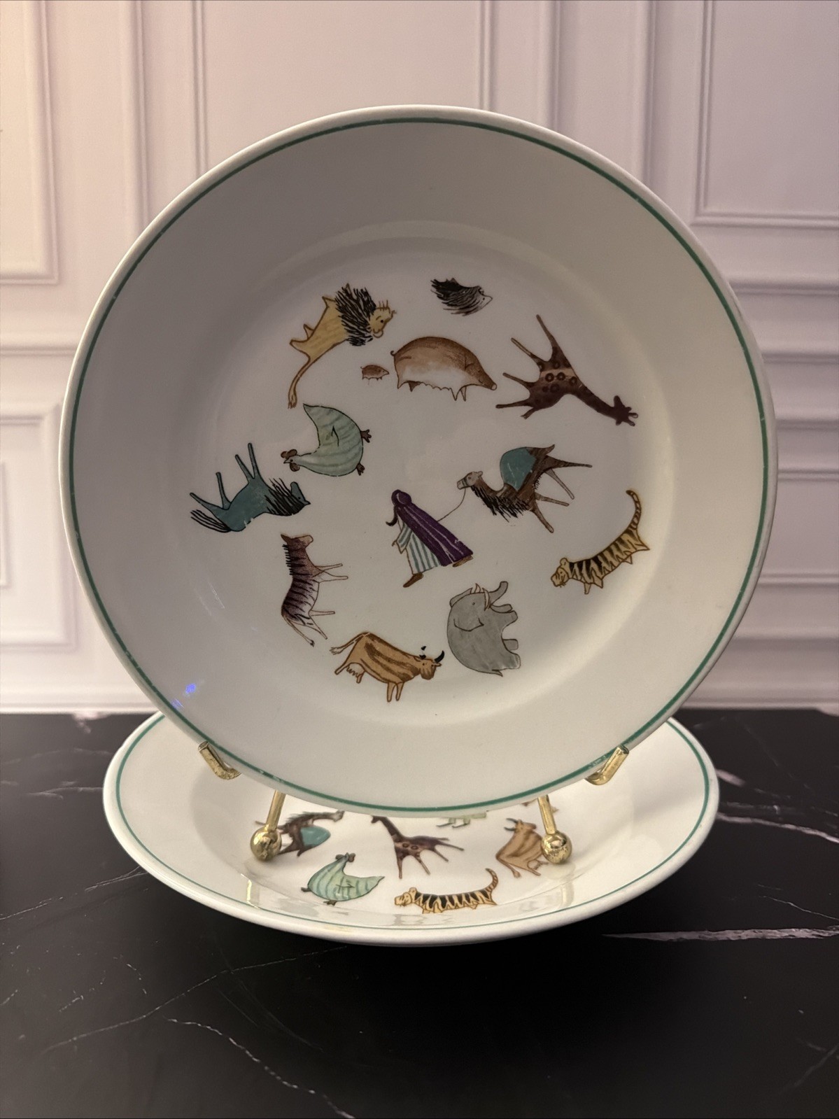 Vintage Arabia Finland Anja Juurikkala Animal Parade Child\'s bowl & Plate set