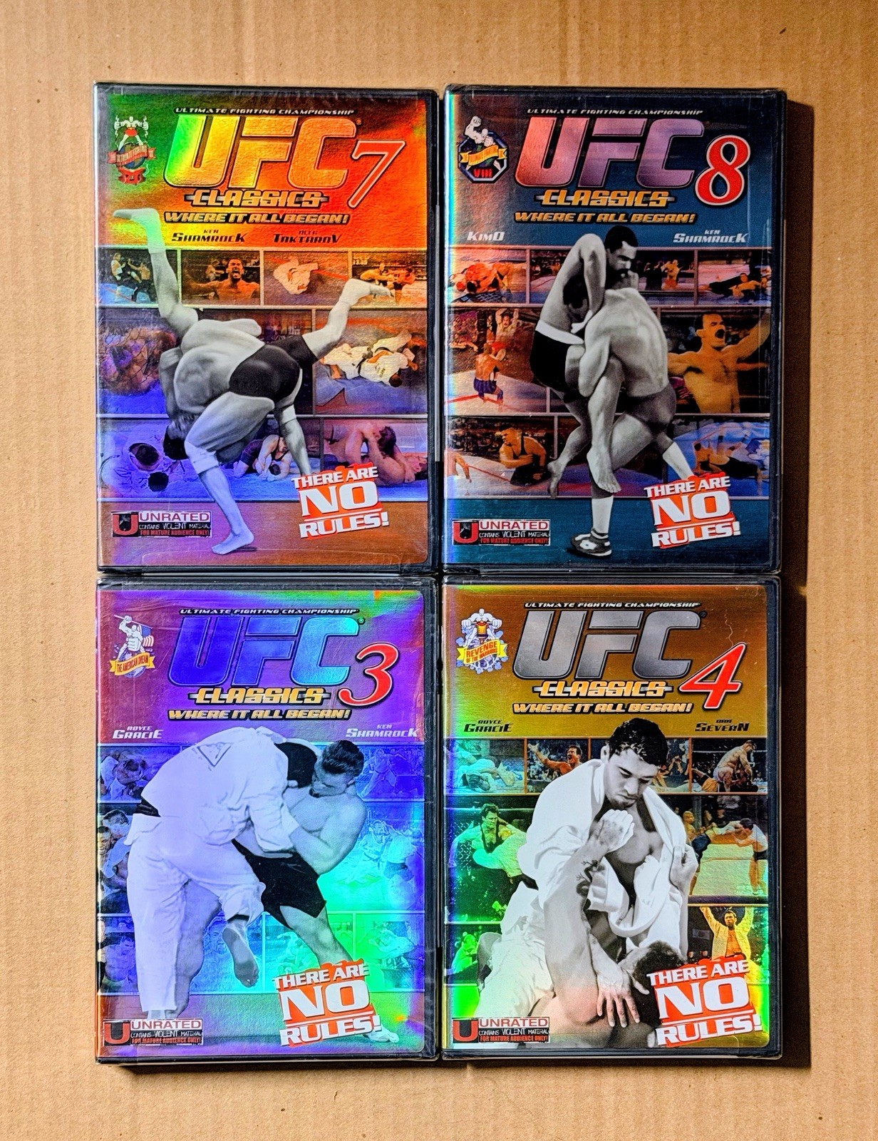 Lot Of Four Original UFC DVD’S New Sealed Classics 3,4,7 & 8 