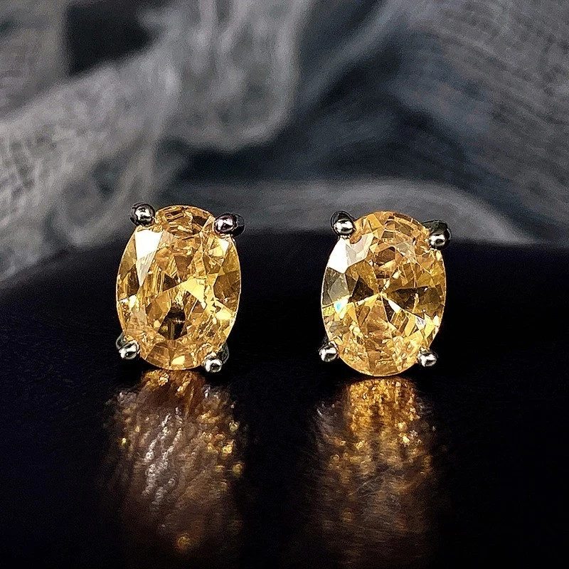 925 Sterling Silver 2.00ct Genuine Tanzanite Oval Stud Earrings Women 925 Sterling Silver 2.00ct Genuine Tanzanite Oval Stud Earrings Women