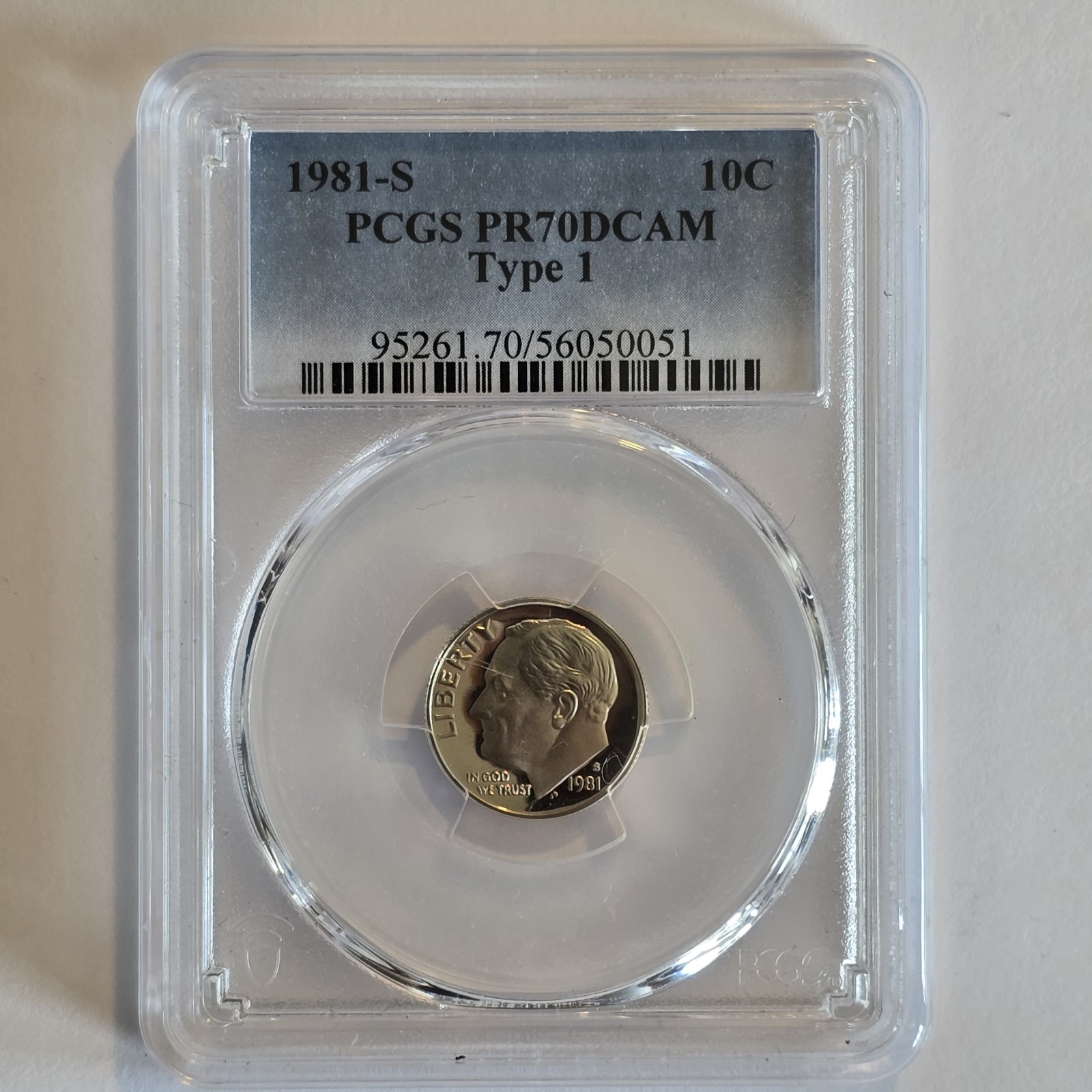 1981 S Roosevelt Dime Type 1 Proof PCGS PR 70 DCAM PR DEEP CAMEO Frosty Coin 10C