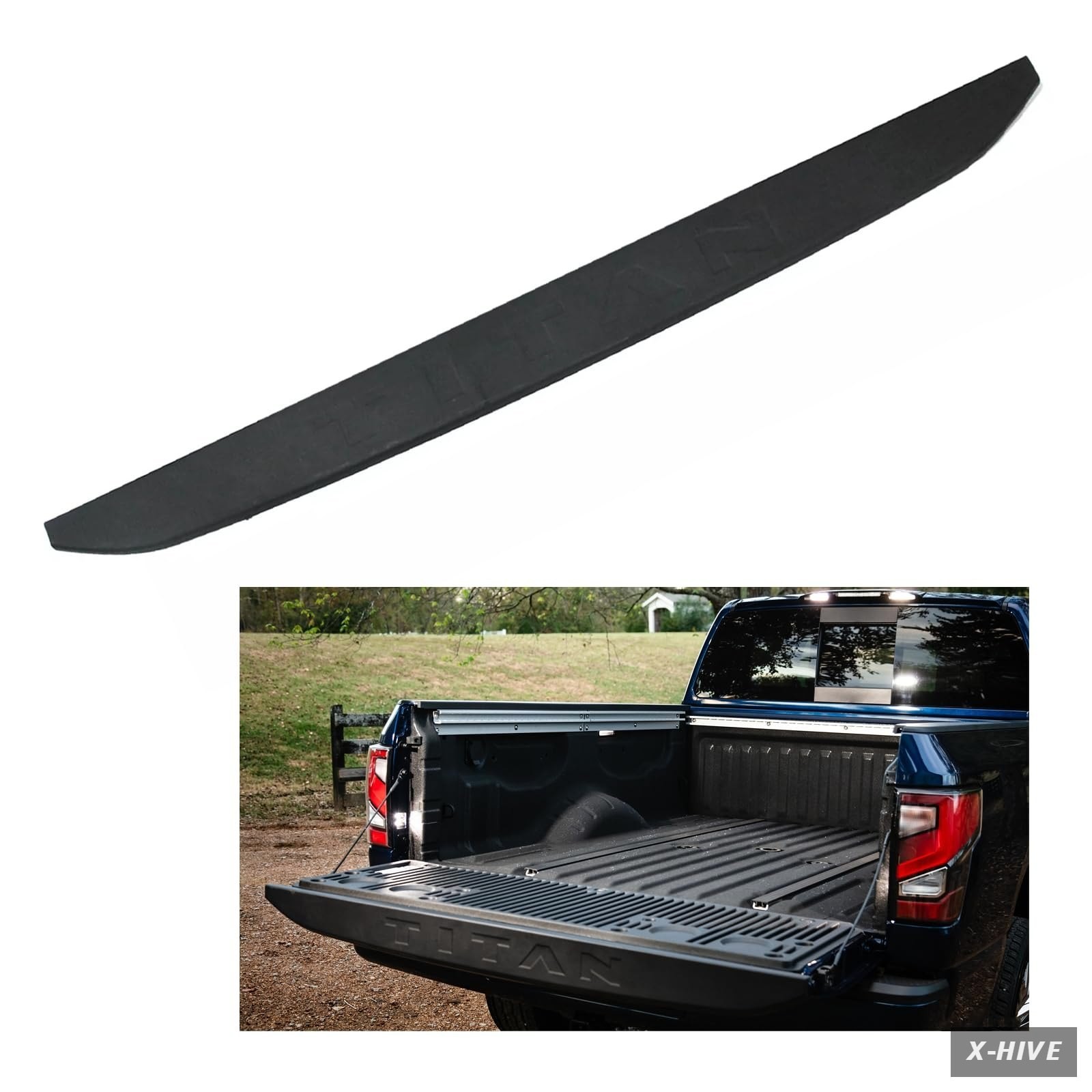 Truck Beds Tailgates Chrome 1 Count LOSTAR Rear Gate Tailgate Bed Cap Molding V8
