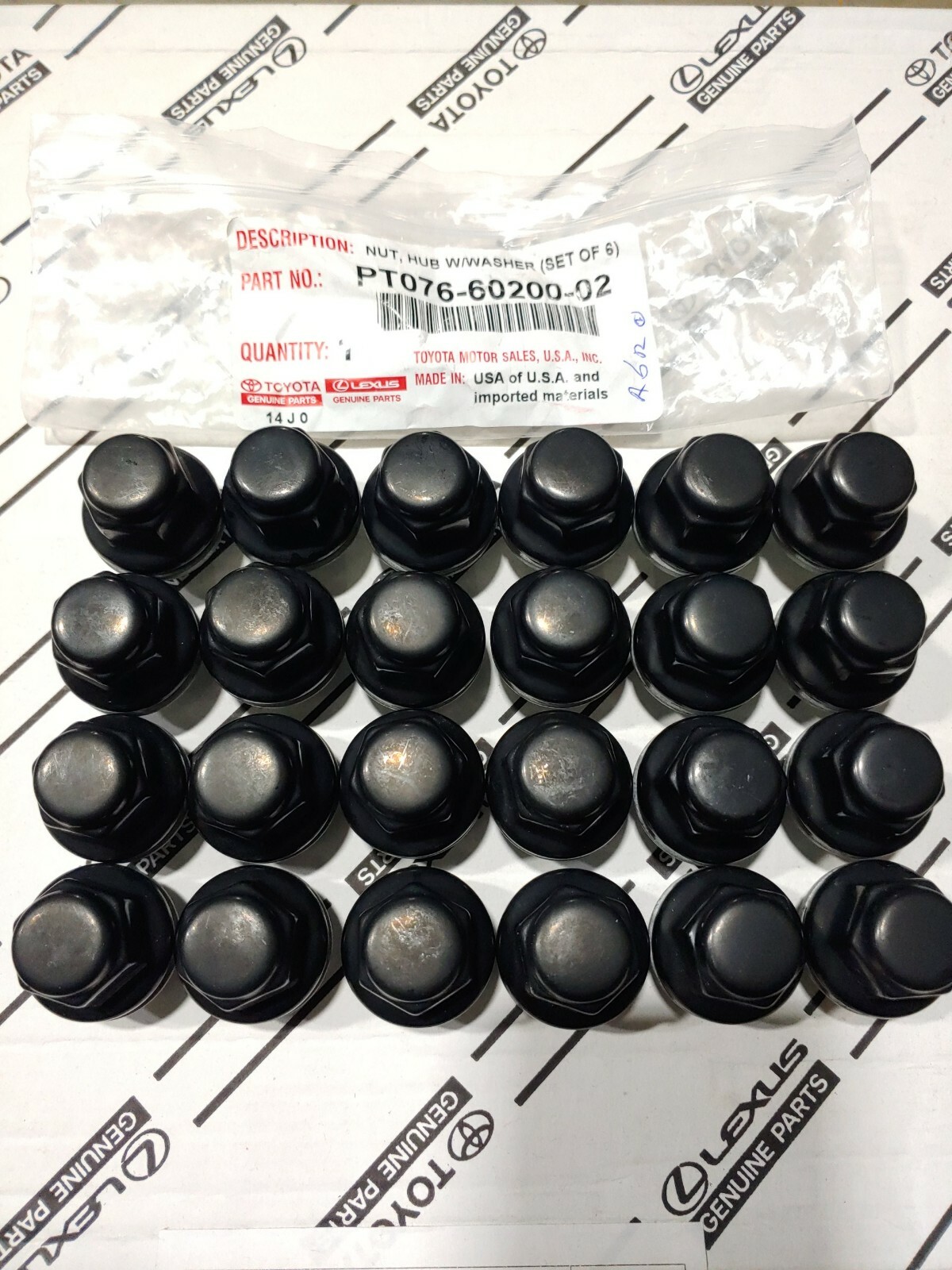 🔥 Black Lug Nuts Toyota Genuine Parts 4Runner Tacoma Set 24 PT076-60200-02 🔥 🔥 Black Lug Nuts Toyota Genuine Parts 4Runner Tacoma Set 24 PT076-60200-02 🔥