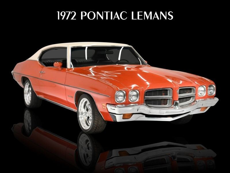 1972 Pontiac LeMans Metal Sign: LARGE SIZE 12 X 16 - 