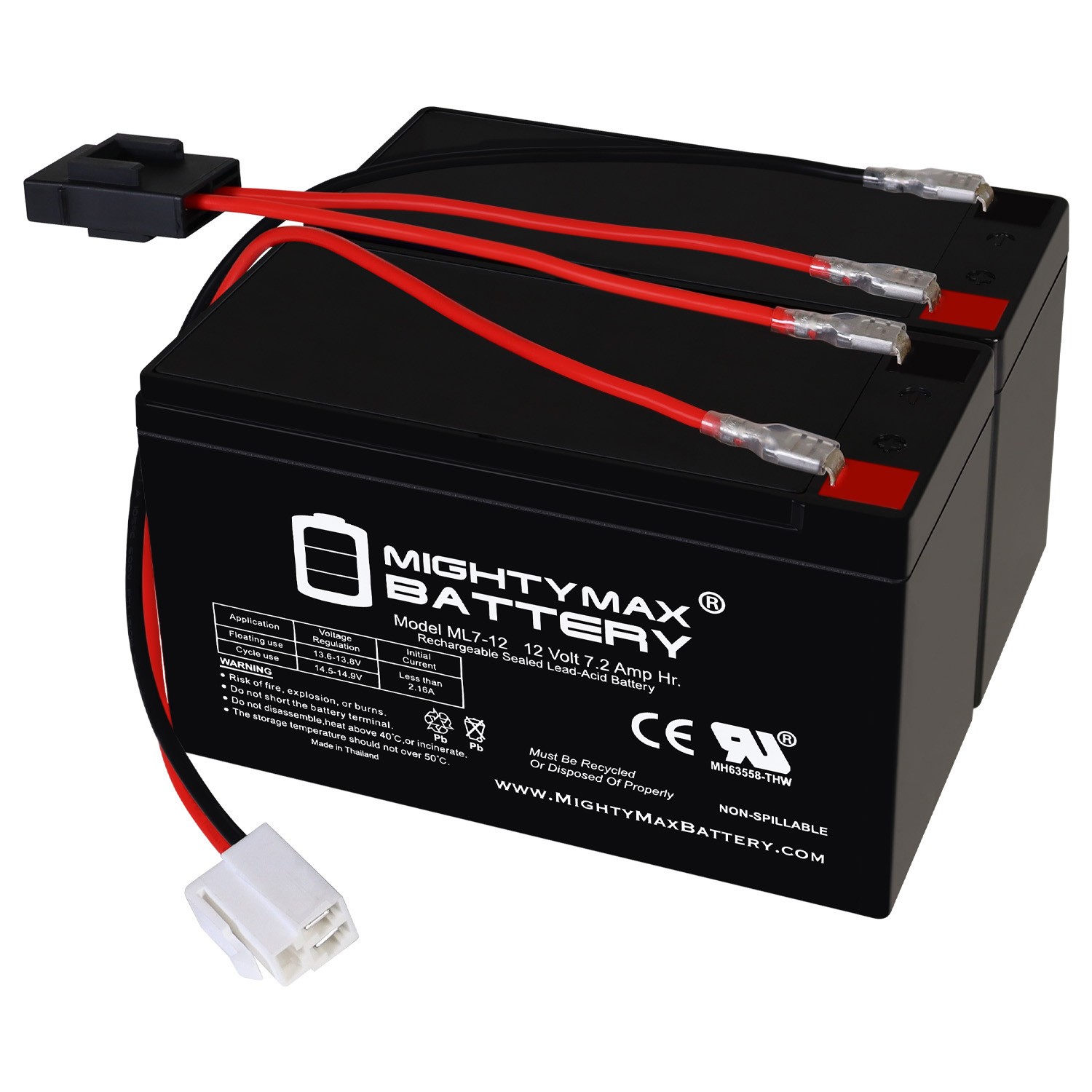 Mighty Max 12V 7Ah Replacement Battery Compatible With Razor MX350 DirtRocket