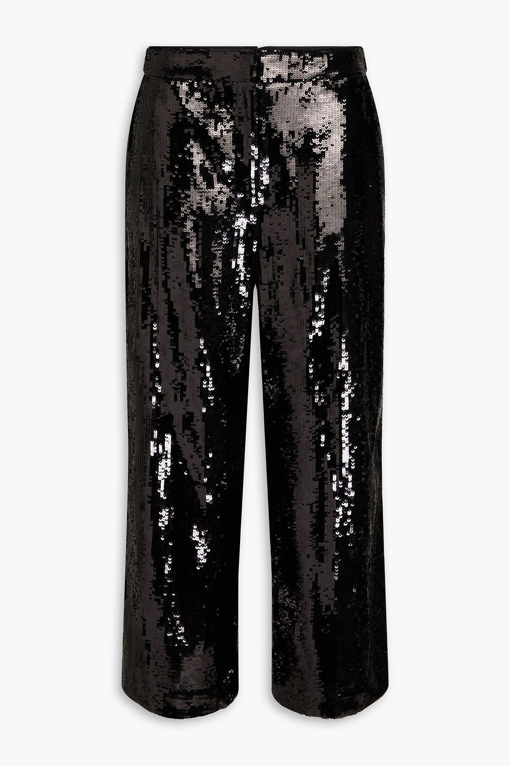 THEORY Black Sequined crepe straight-leg pants, US 6/Uk 10, RRP £420, BNWT.