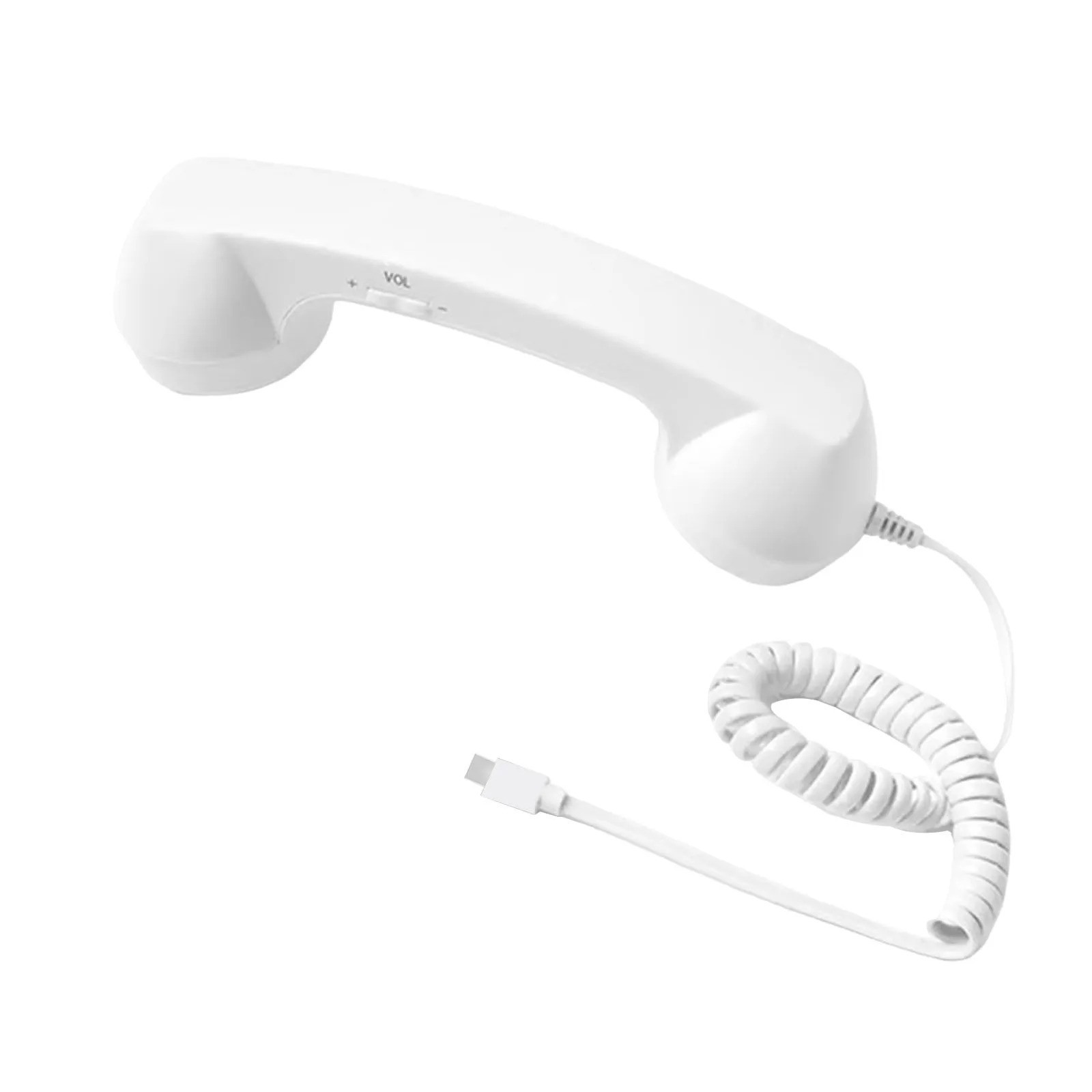 Retro Phone Handset for iPhone and Android Type-C Wired Receiver Handle Handsets