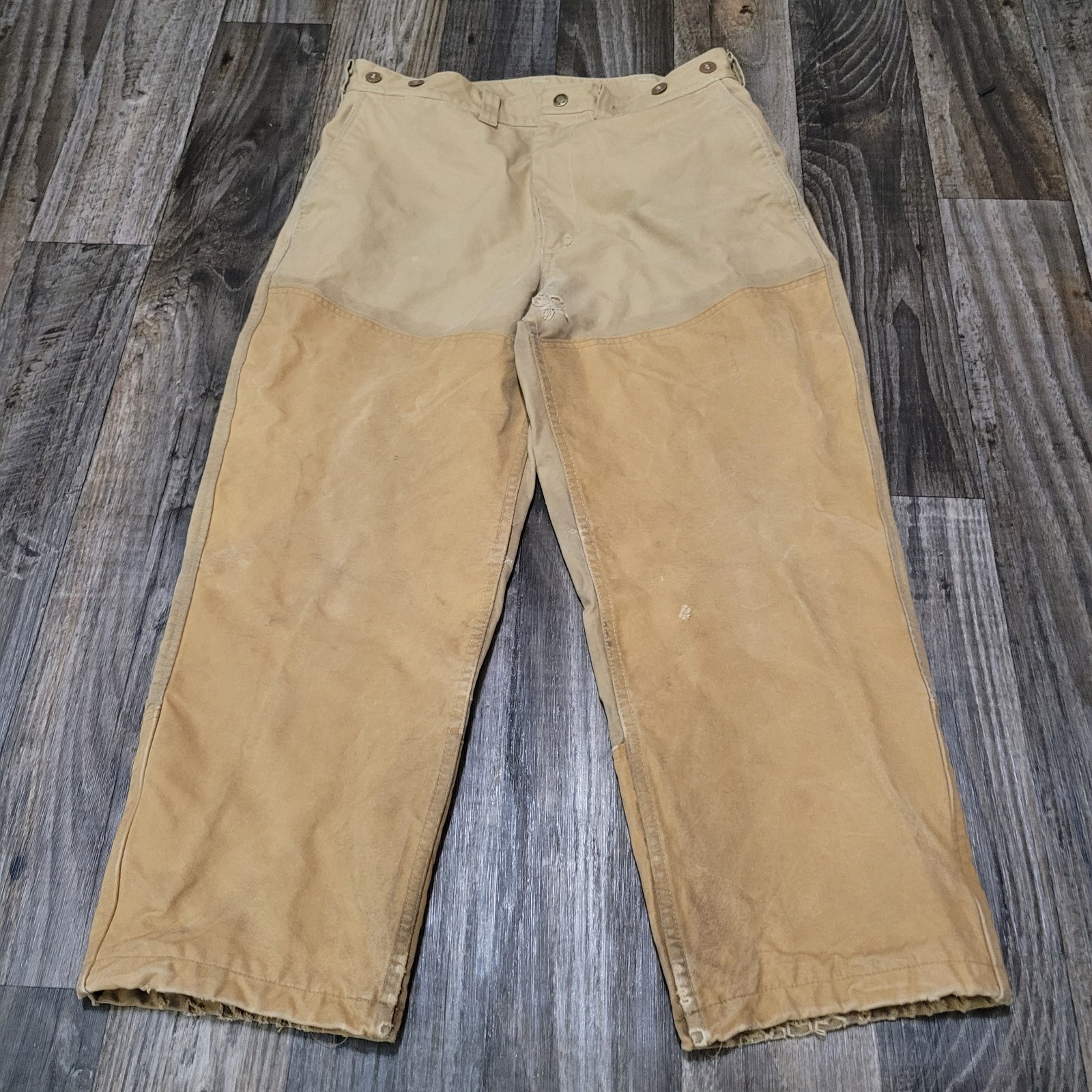 Vintage Filson Men\'s Double Tin Cloth Hunting Field Pants Size 34x25
