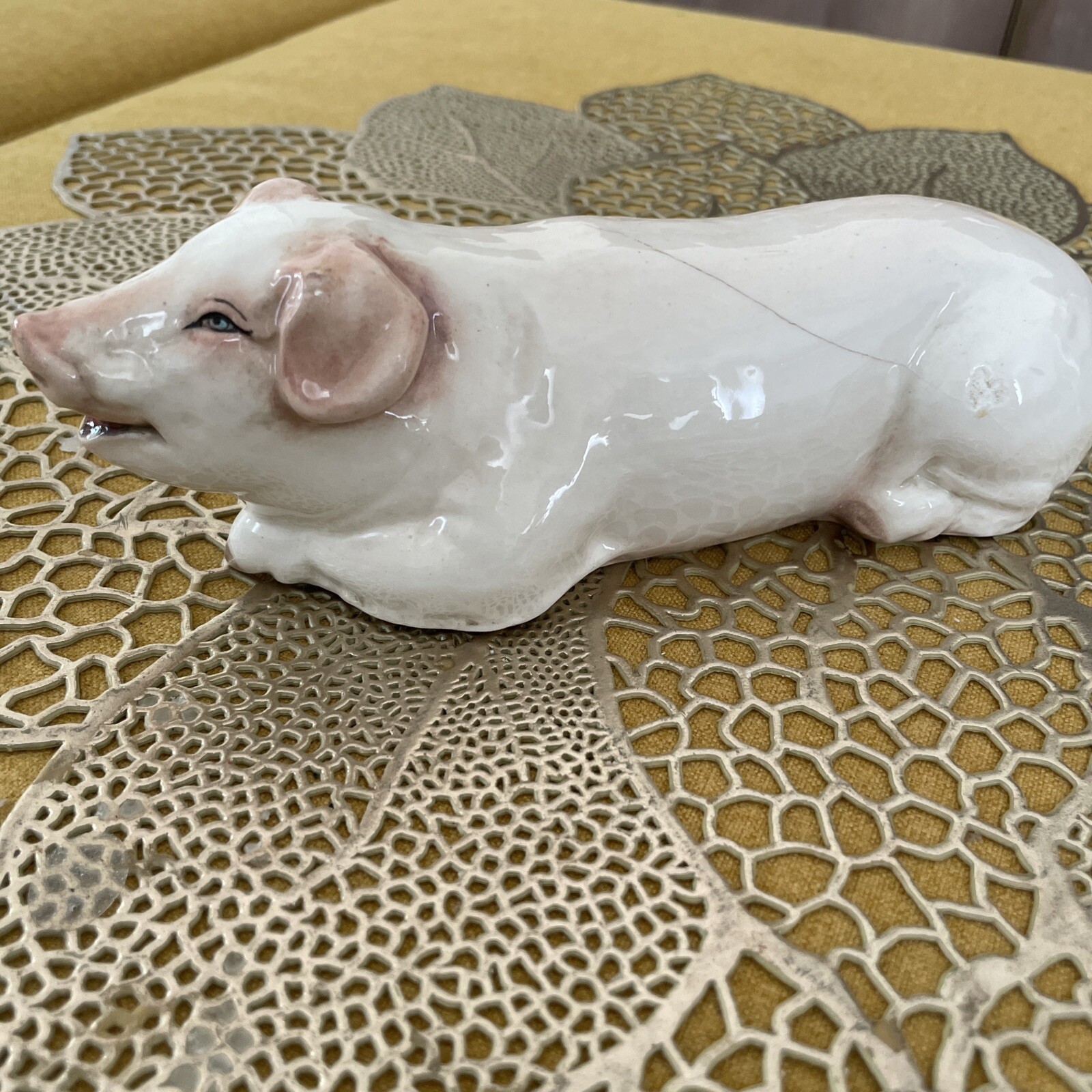 The Townsends Ceramic Boar Pig Sculpture Signed Ceramic (183 )