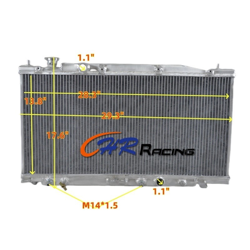 3ROW Aluminum Radiator For 2009-2014 Honda Fit 1.5L L4 2010 2011 2012 2013