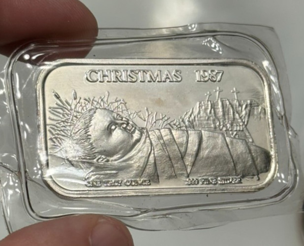 Vintage 1987 1 oz .999 Silver Bar 