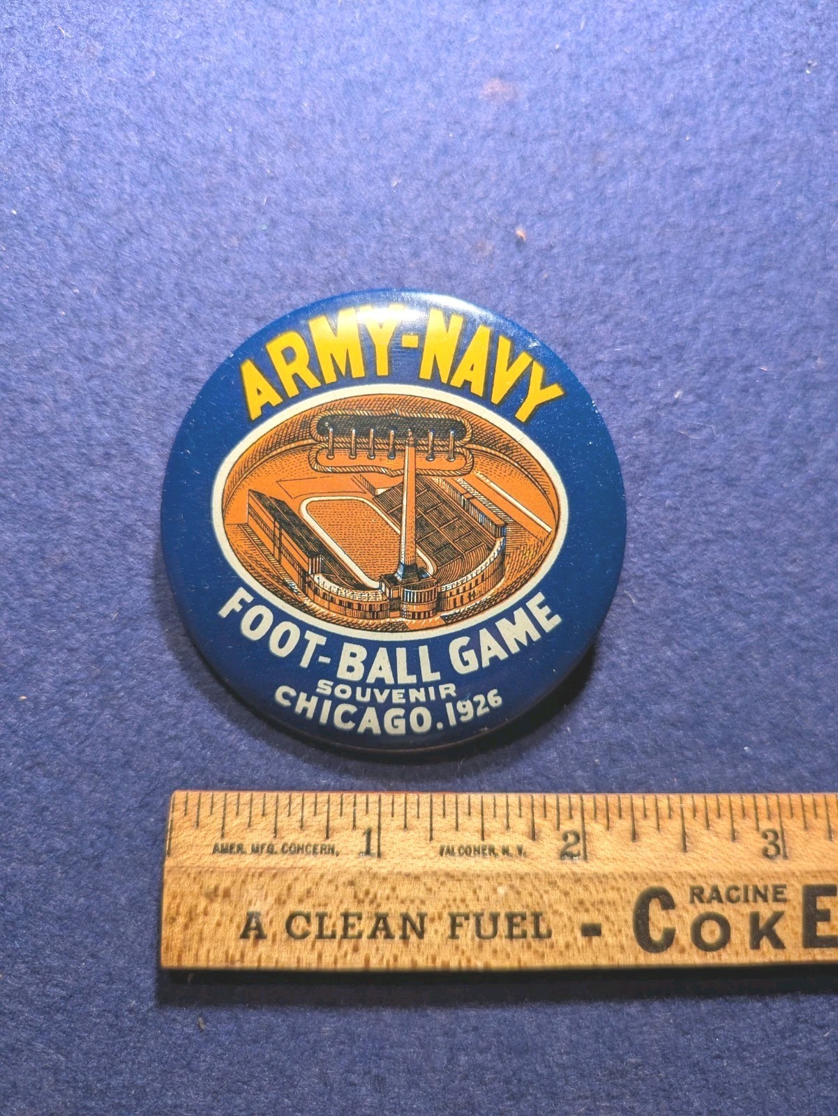 Vintage 1926 Army-Navy Football Game Pinback Chicago Soldier Field Rare Vintage 1926 Army-Navy Football Game Pinback Chicago Soldier Field Rare