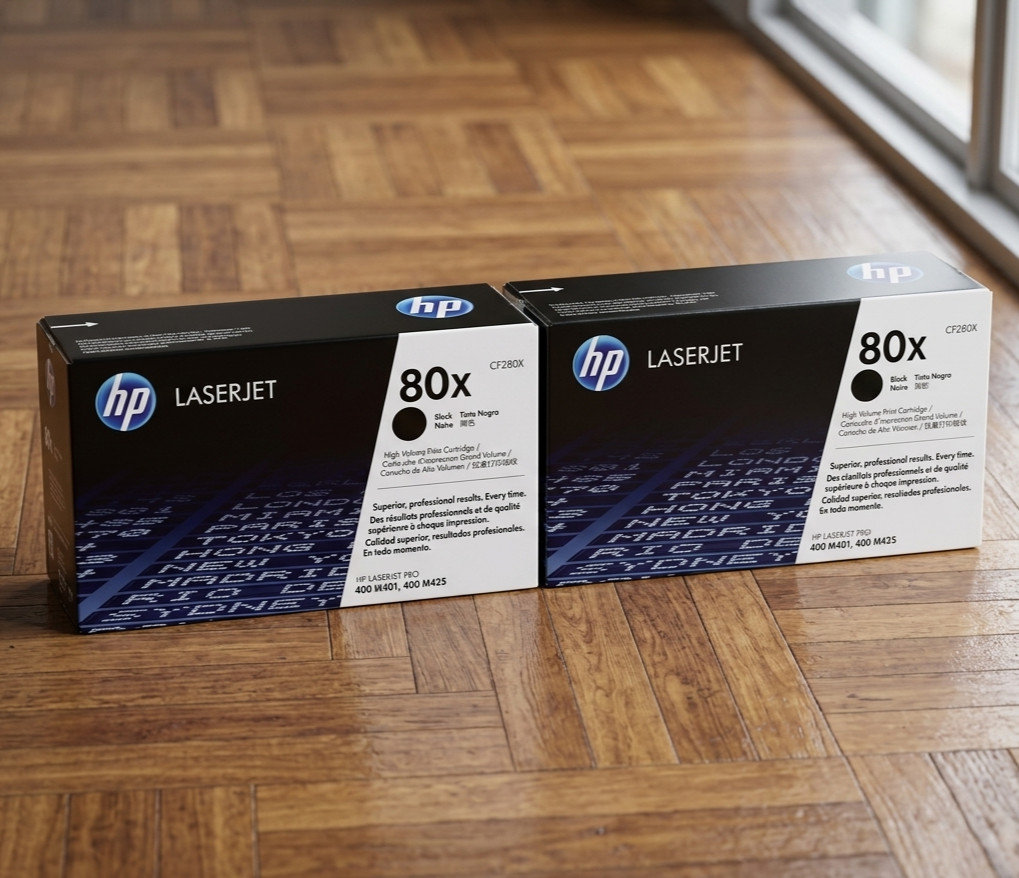 2 Pack Genuine HP 80X CF280X Black High Yield LaserJet Toner | Brand New