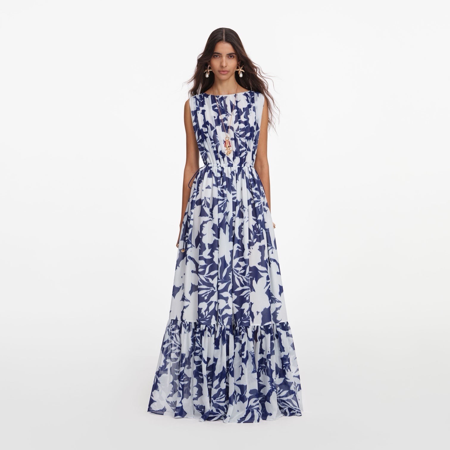 self portrait PRINTED GEORGETTE MAXI DRESS $ 700 Size US 6 UK 10