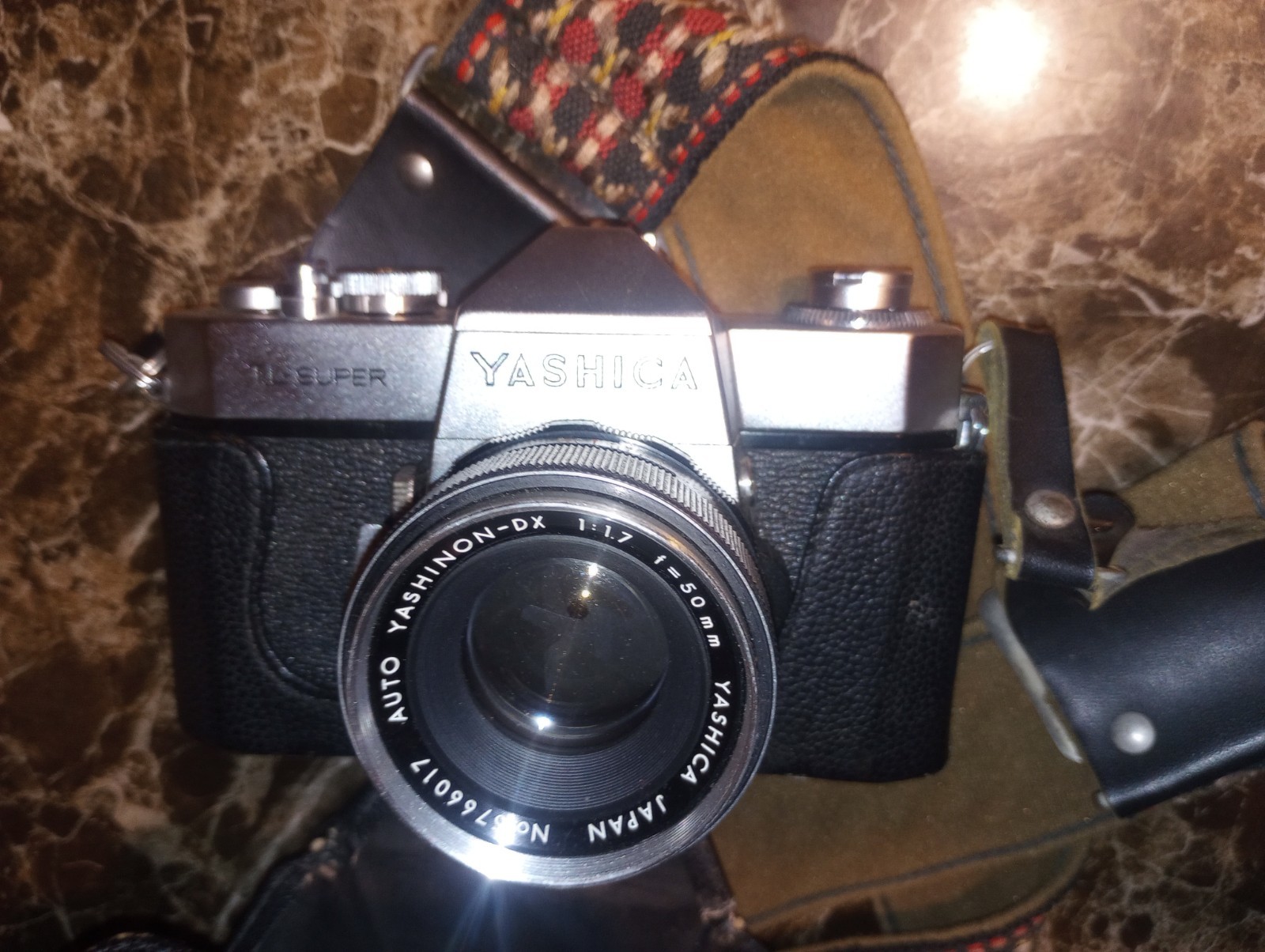 Yashica TL-Super Silver Black Manual Focus Film SLR Camera With Strap And Cover Yashica TL-Super Silver Black Manual Focus Film SLR Camera With Strap And Cover