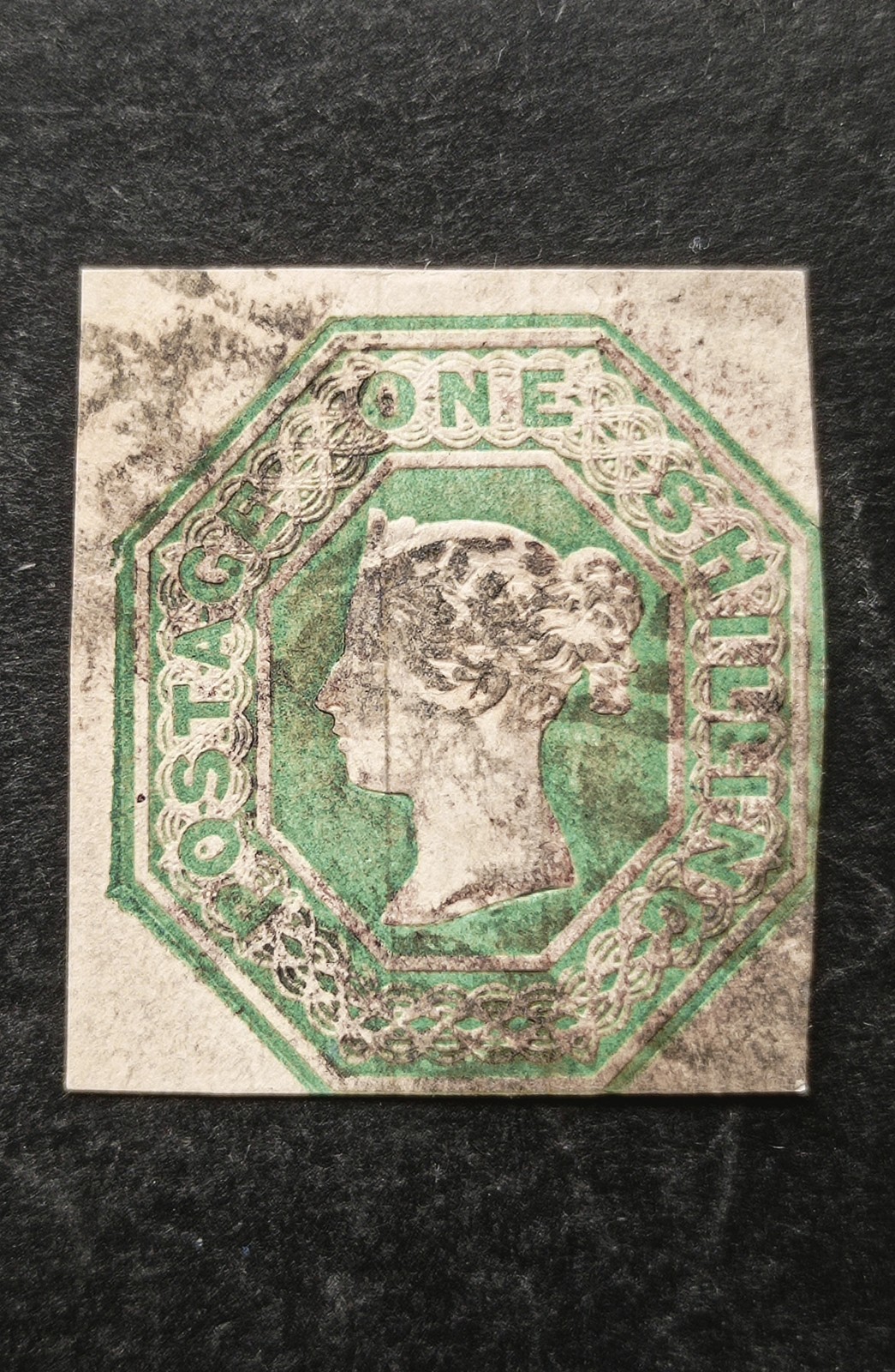 GB Queen Victoria 1/ Pale Green SG.54 Used Cut Square Clean Good Quality VF